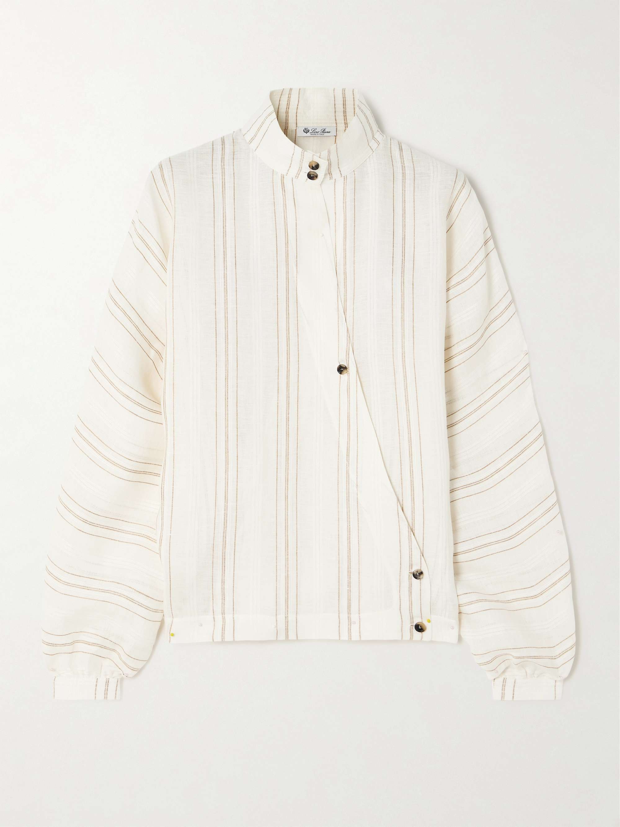 Shay striped linen blouse view