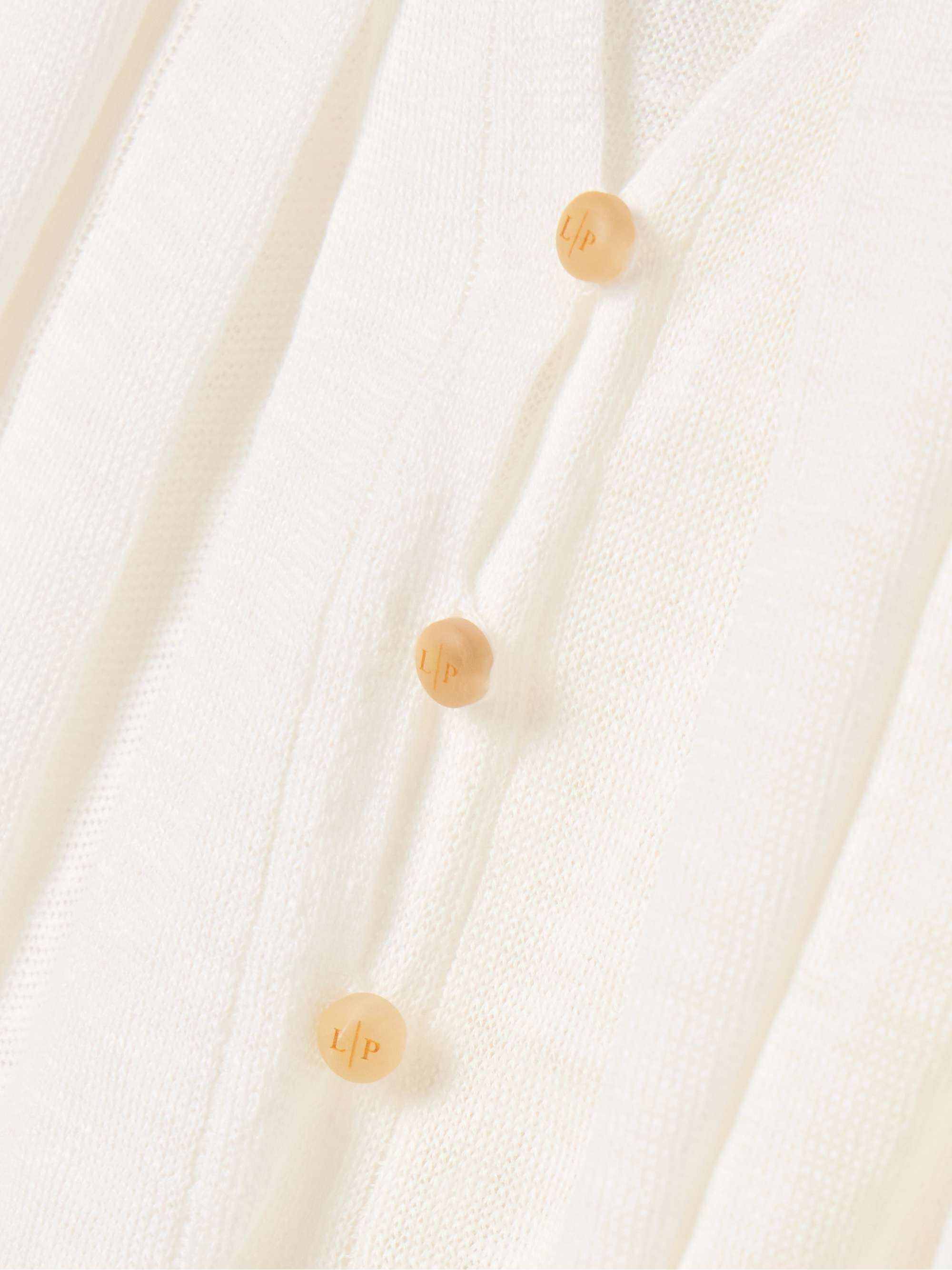 Cropped pleated linen top view