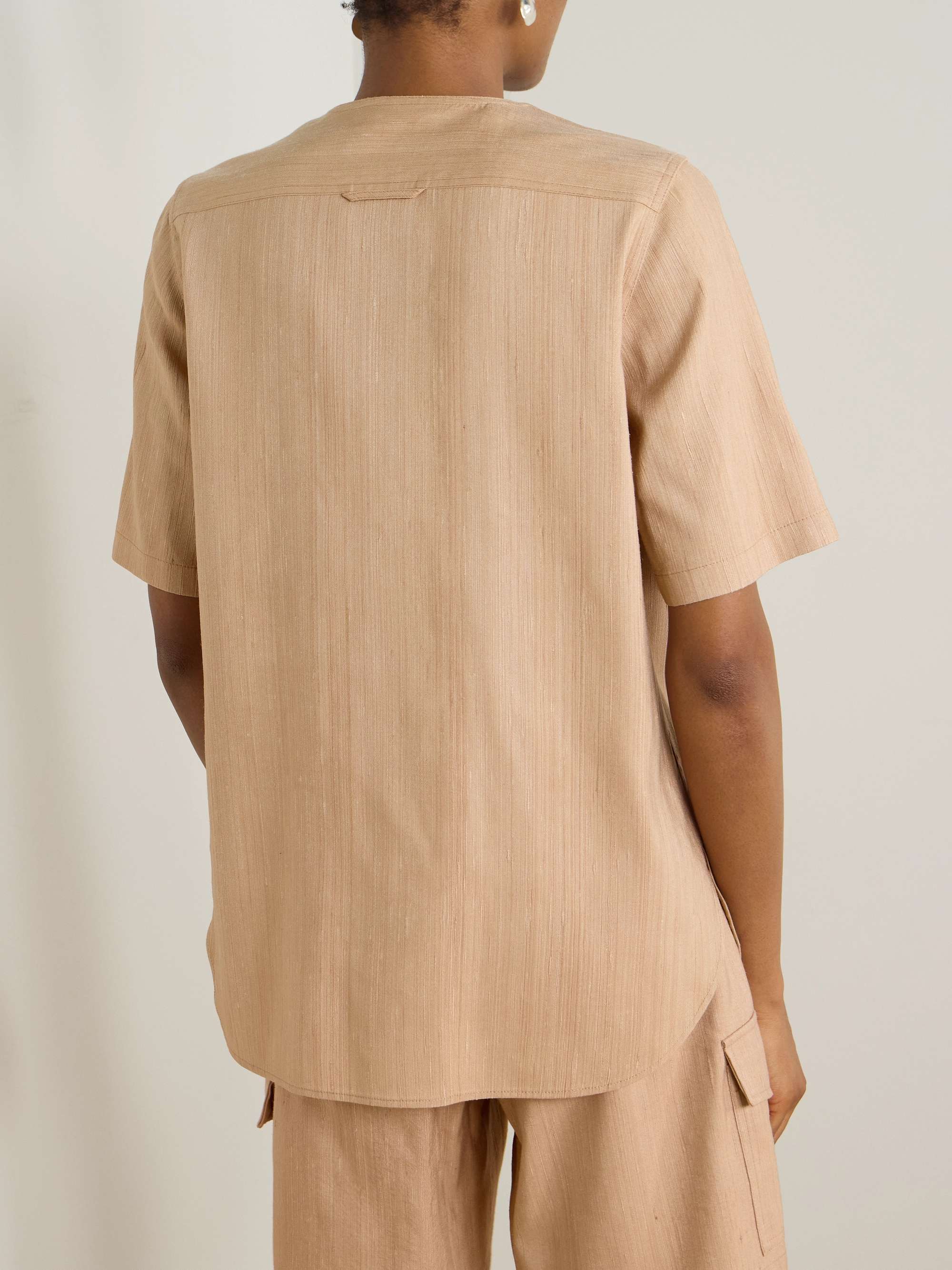 Textured-silk shirt view
