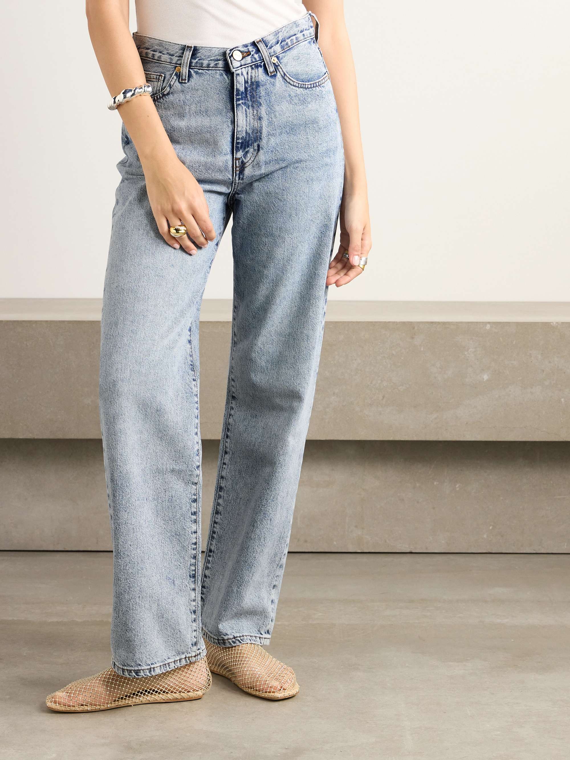 Sofie recycled mid-rise straight-leg jeans view