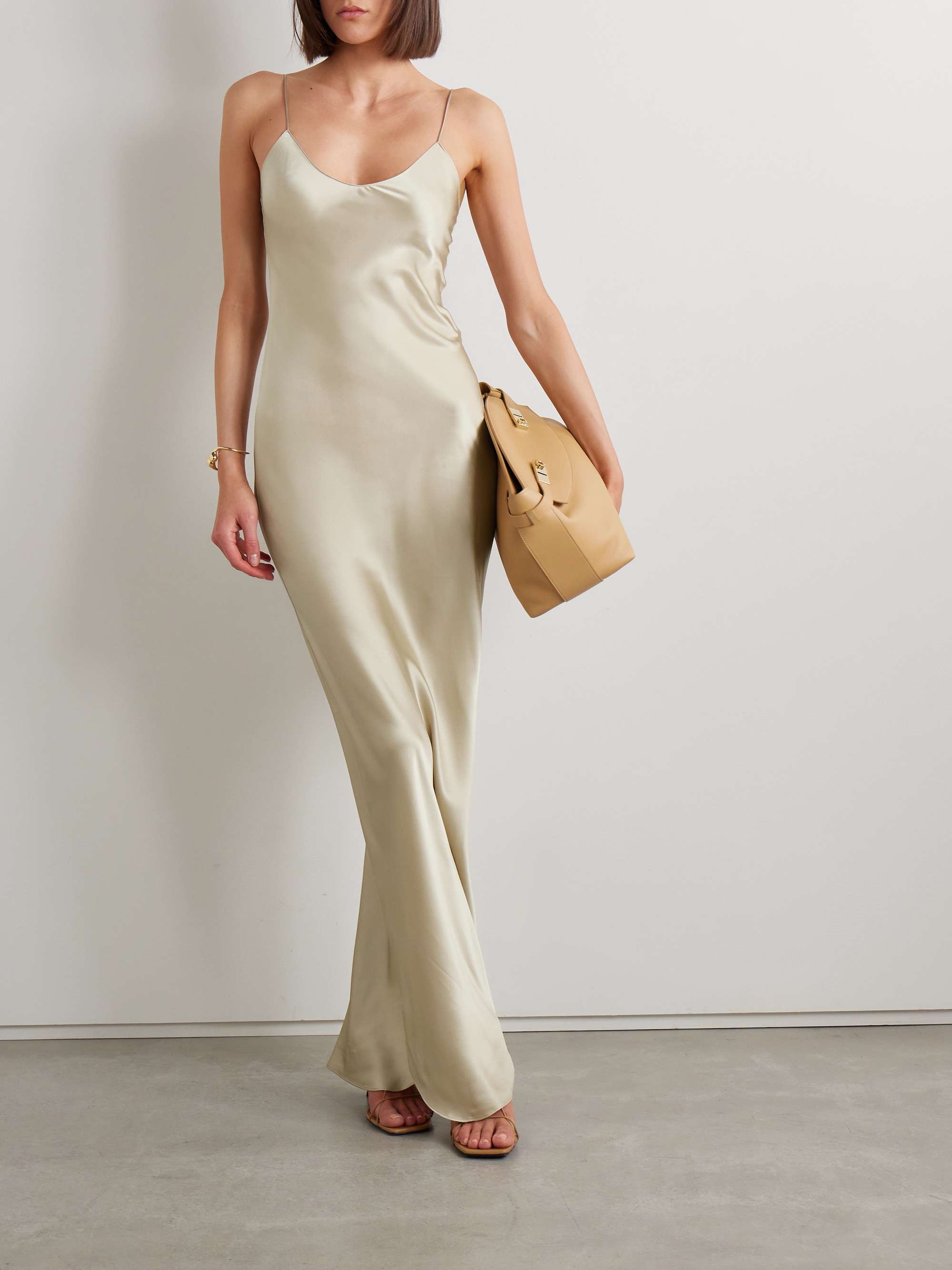 Cami silk-satin gown view