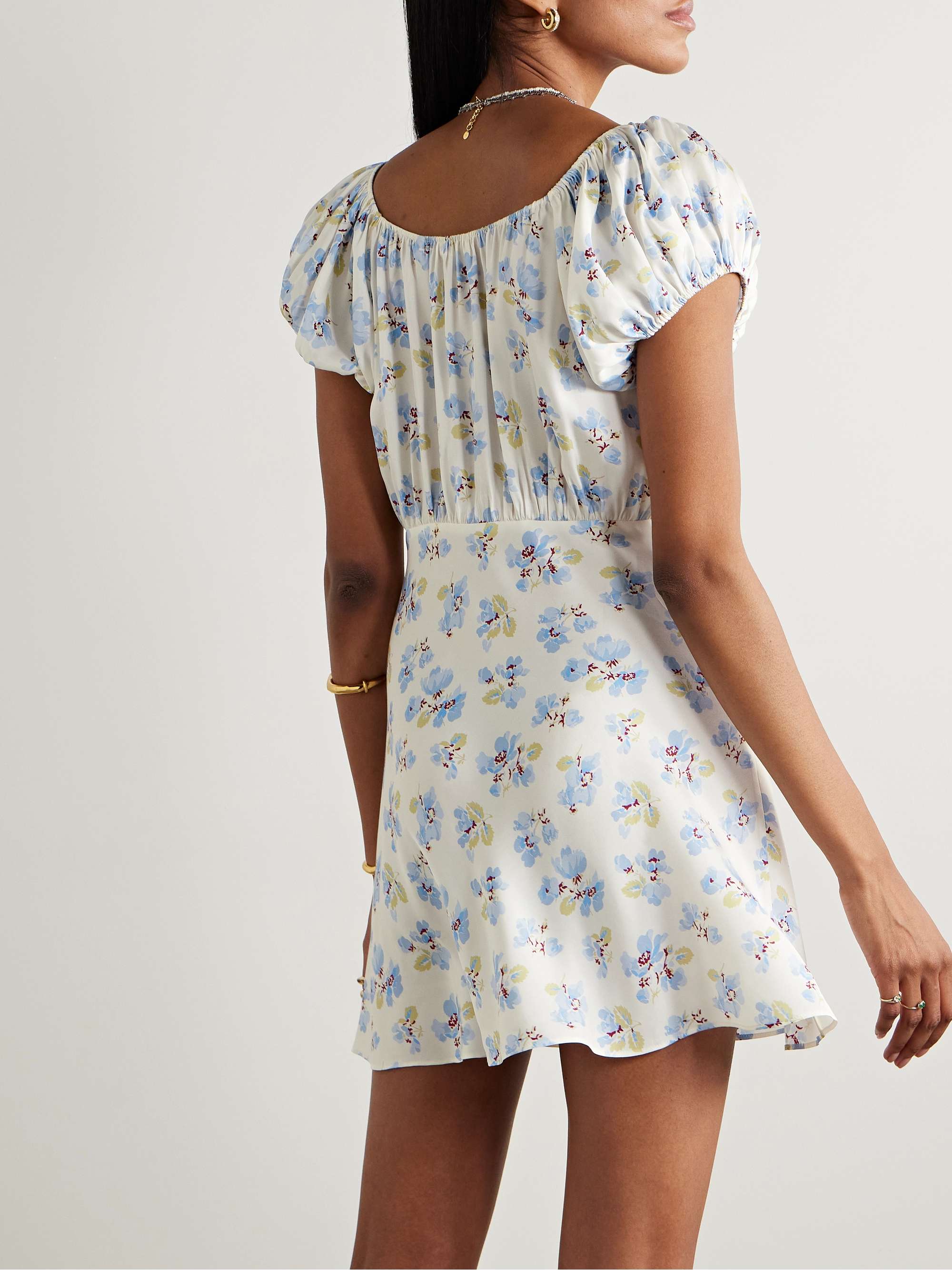 Sera floral-print silk-blend mini dress view