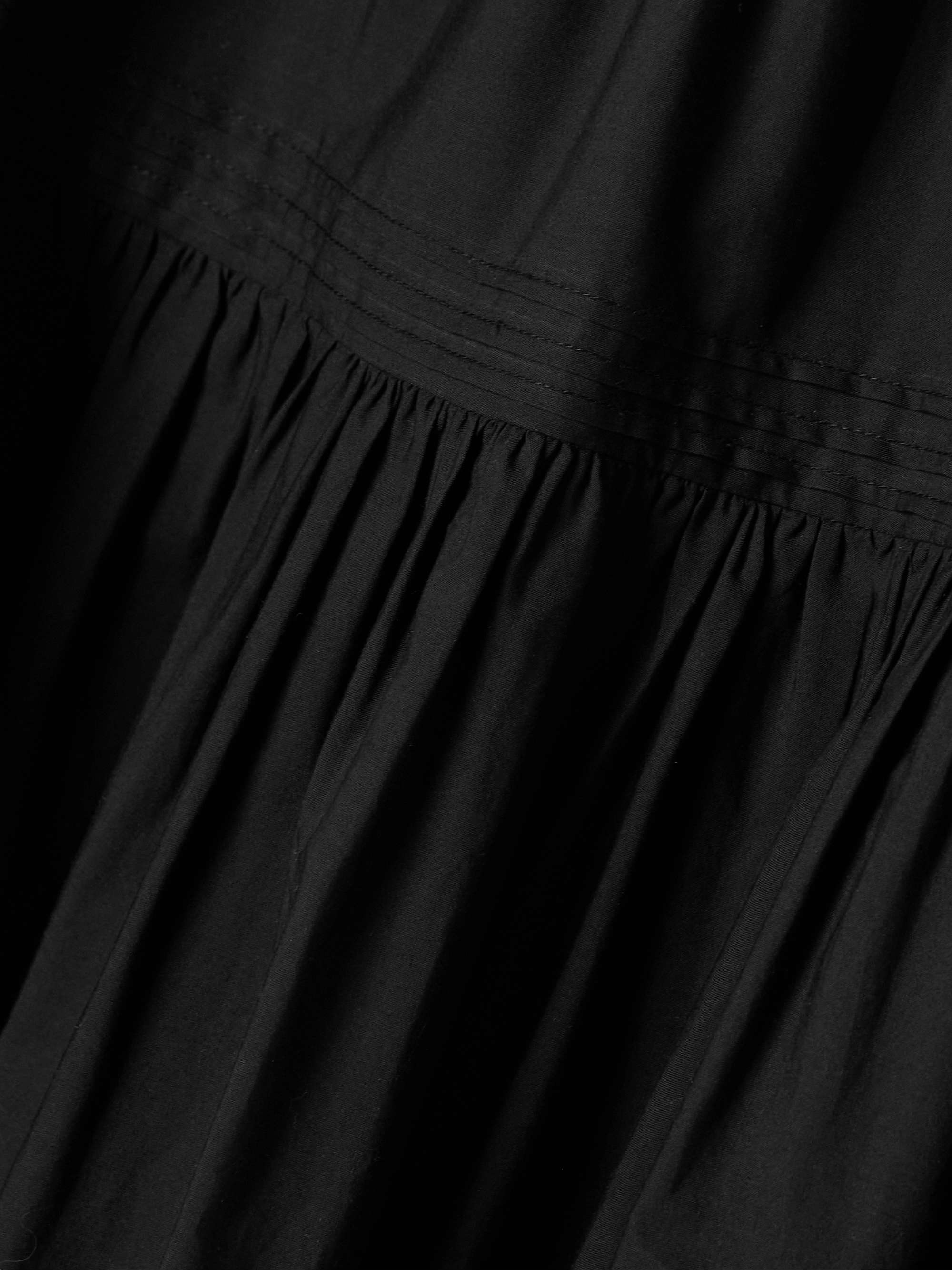 Sebastiane crochet-trimmed organic cotton-poplin midi skirt view