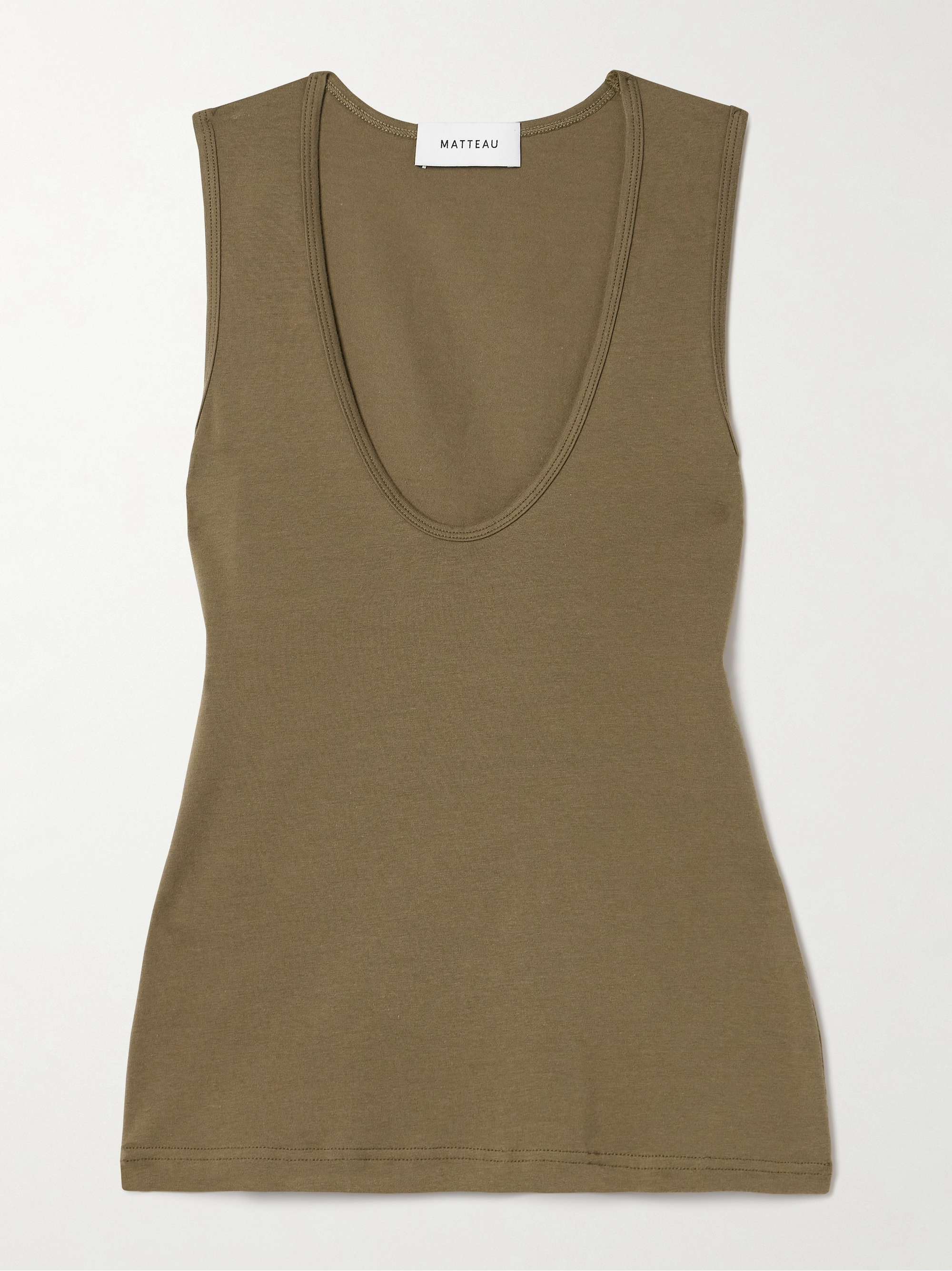 Organic cotton-blend jersey tank view