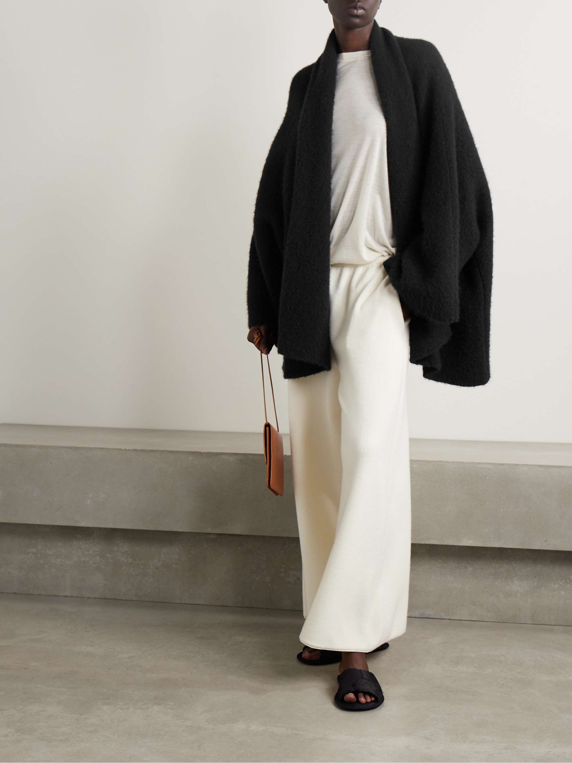 Gilvia oversized brushed cashmere and silk-blend cardigan view