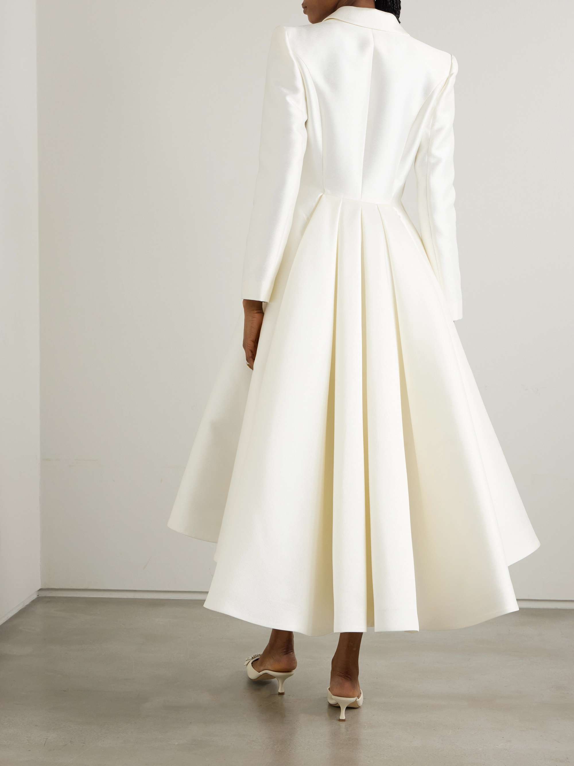 Sophie double-breasted pleated mikado midi dress view