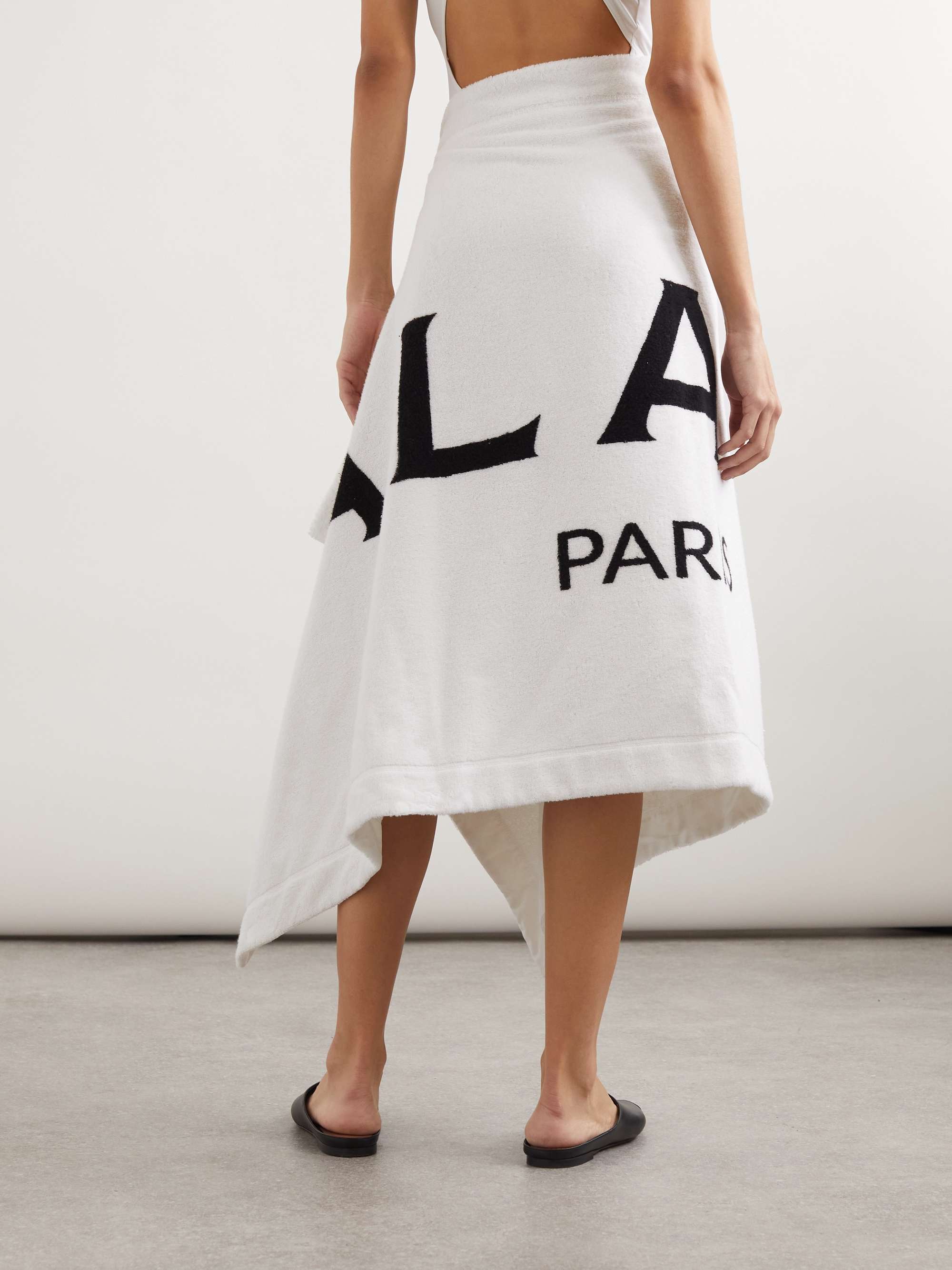 Printed cotton-terry pareo view