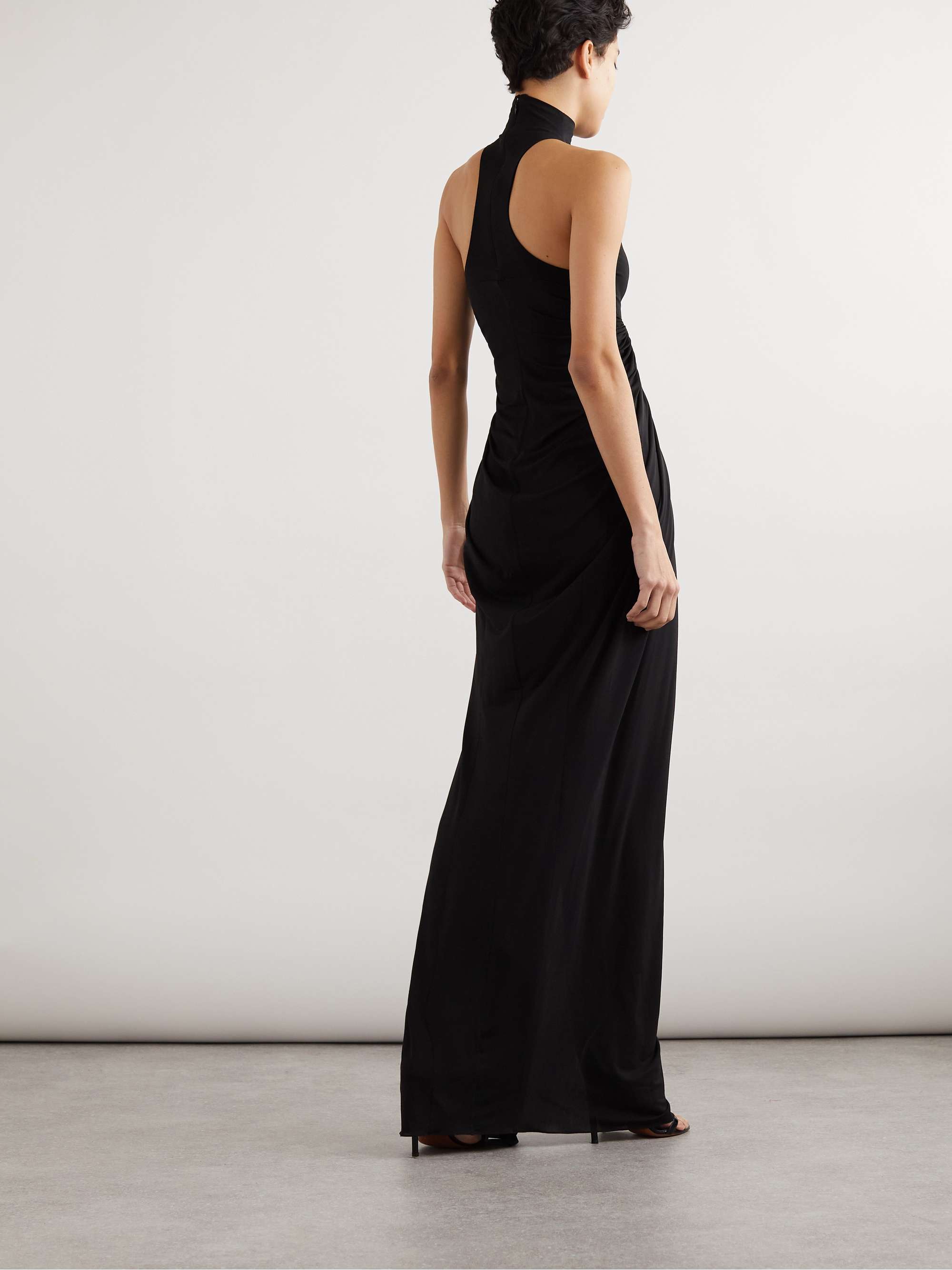 Jersey halterneck maxi dress view