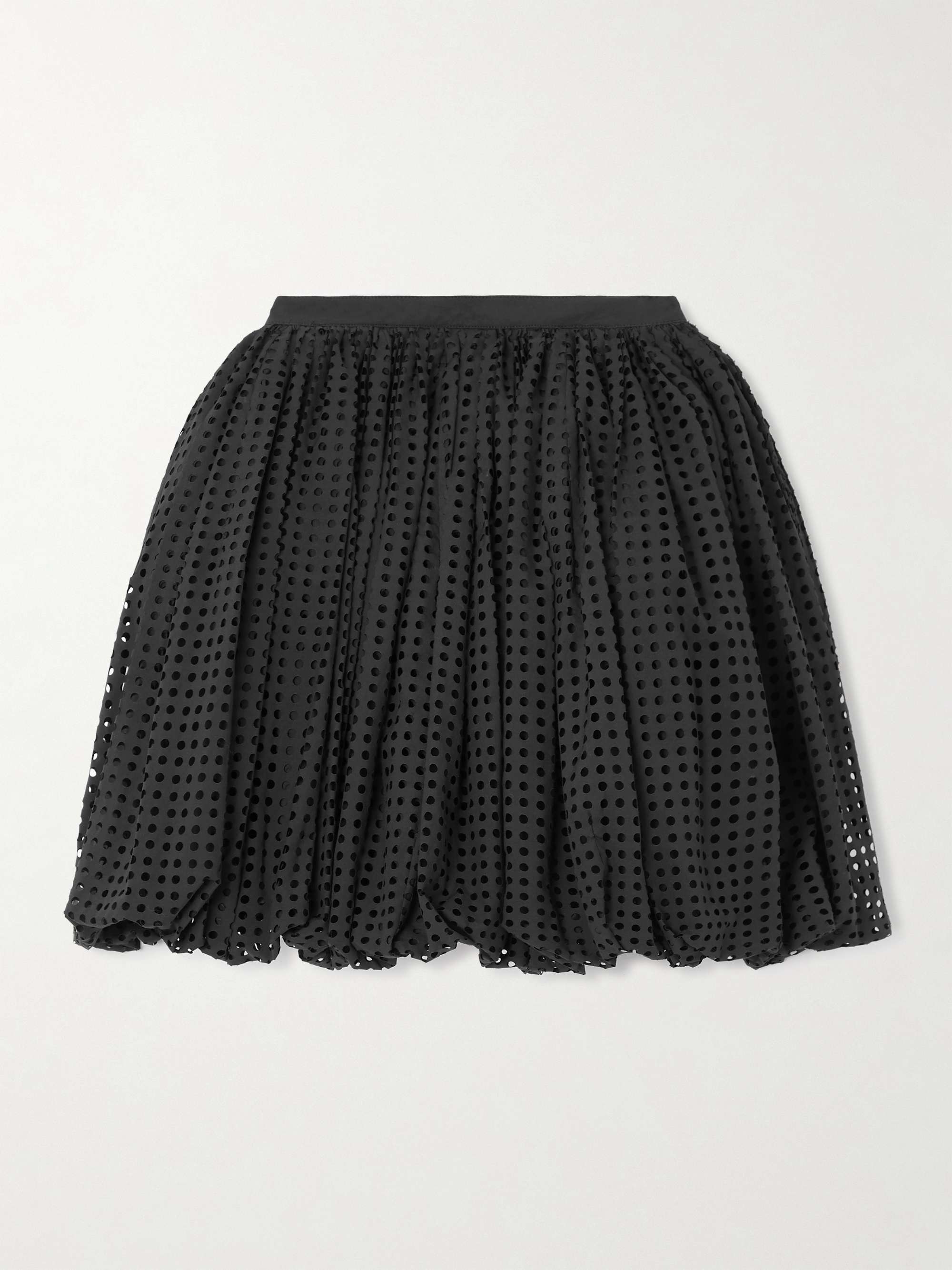 Laser-cut cotton-blend mini skirt view