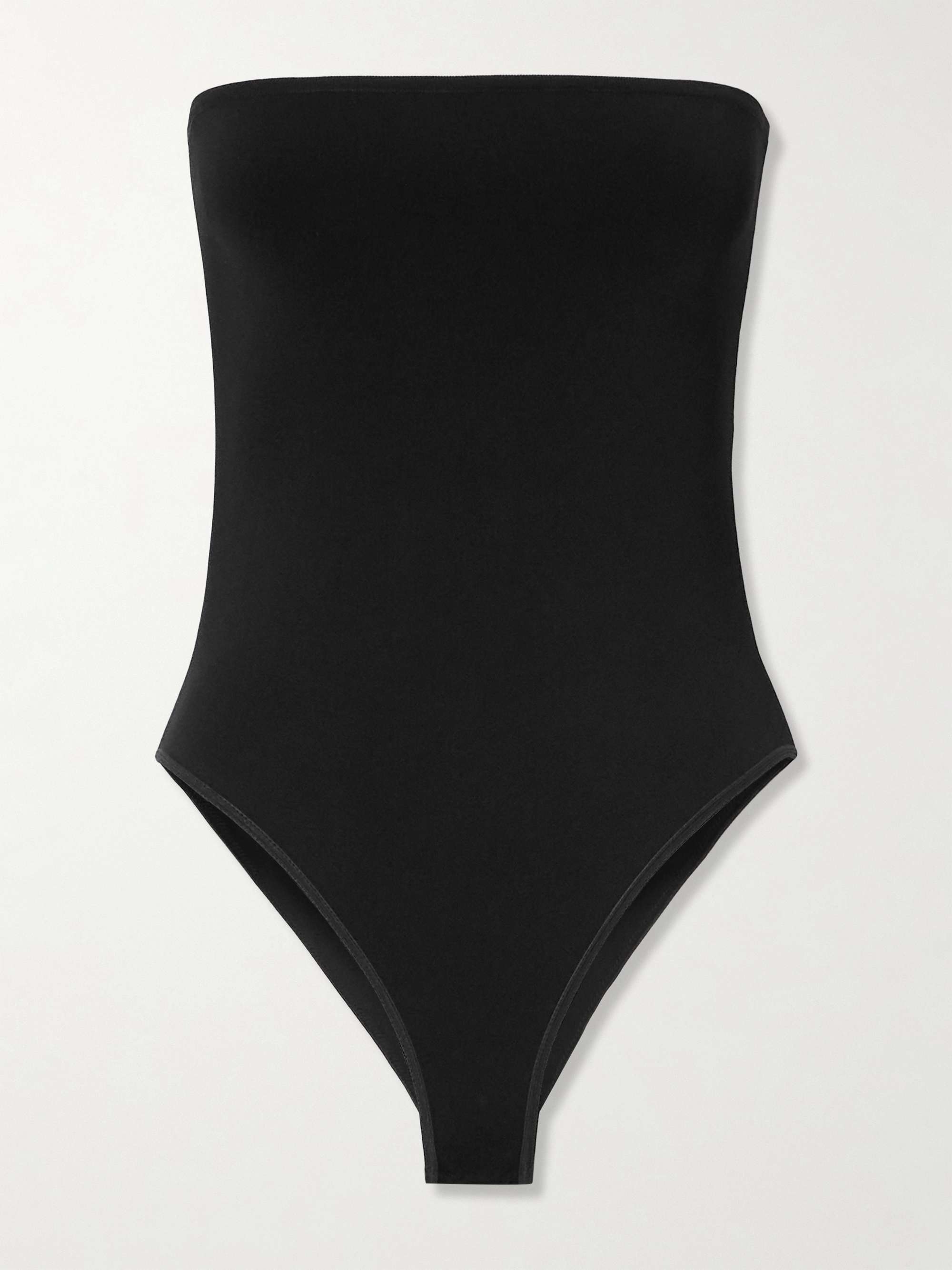 Strapless ponte bodysuit view