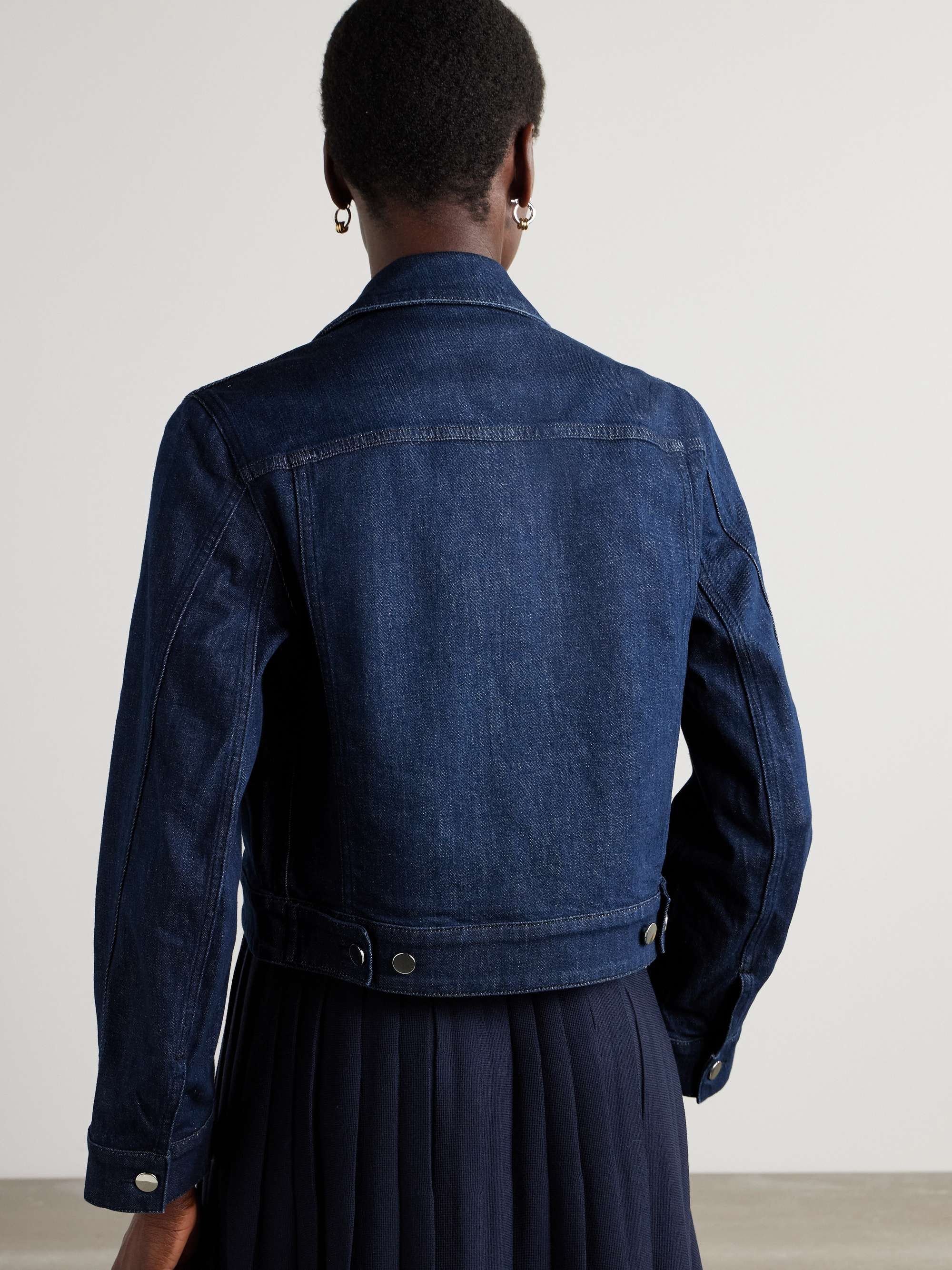 Cropped denim jacket view