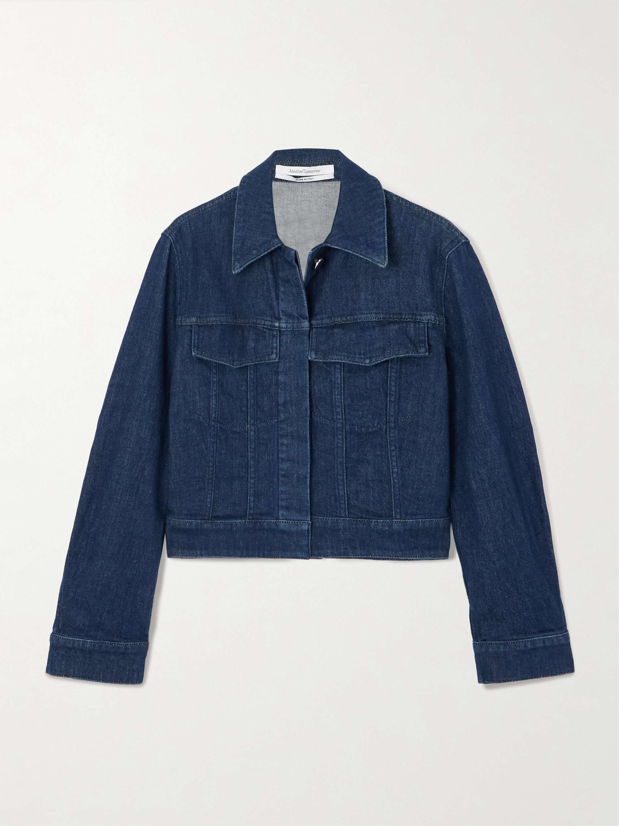 Cropped denim jacket view