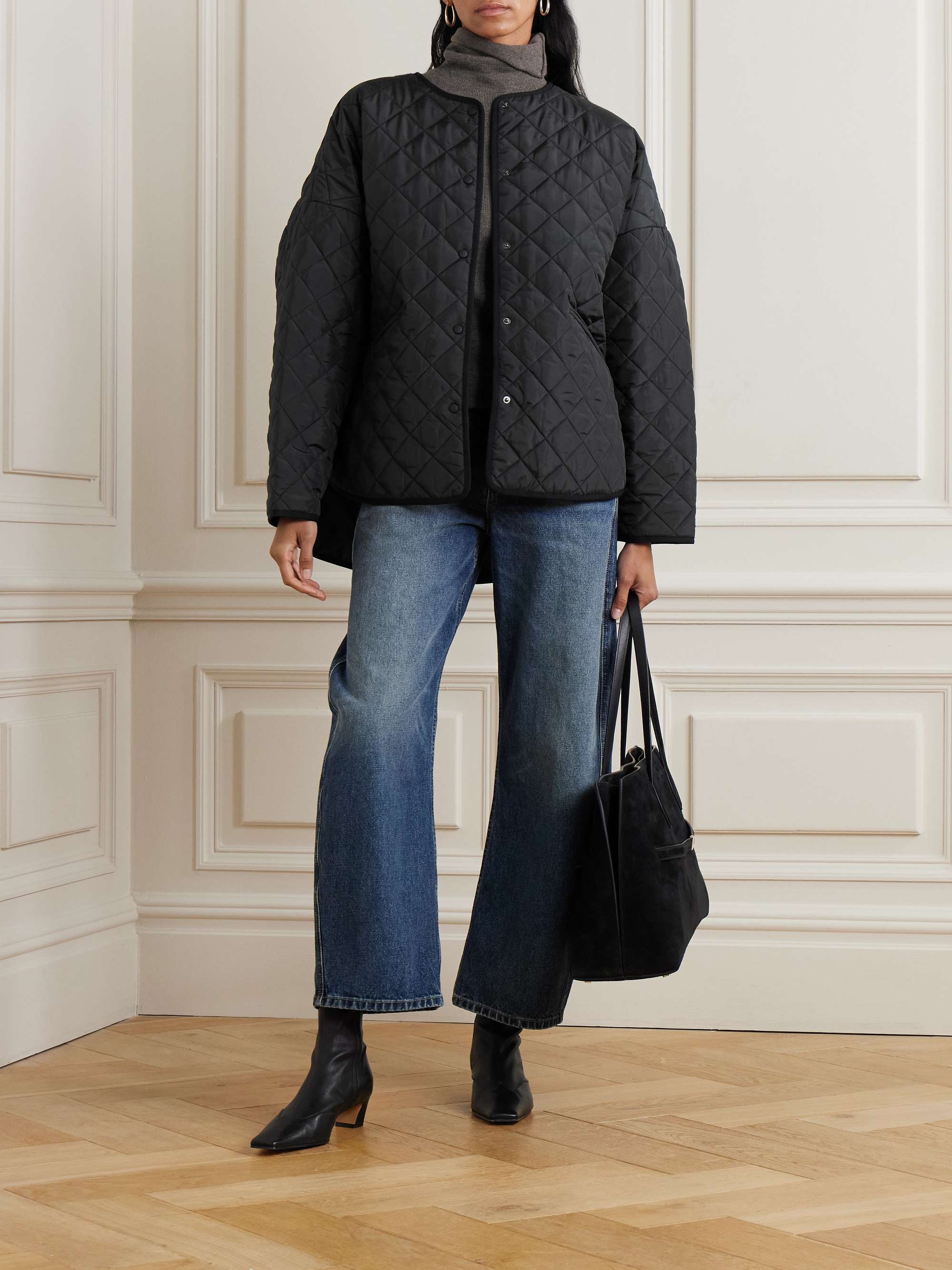 Quilted recycled-shell jacket view