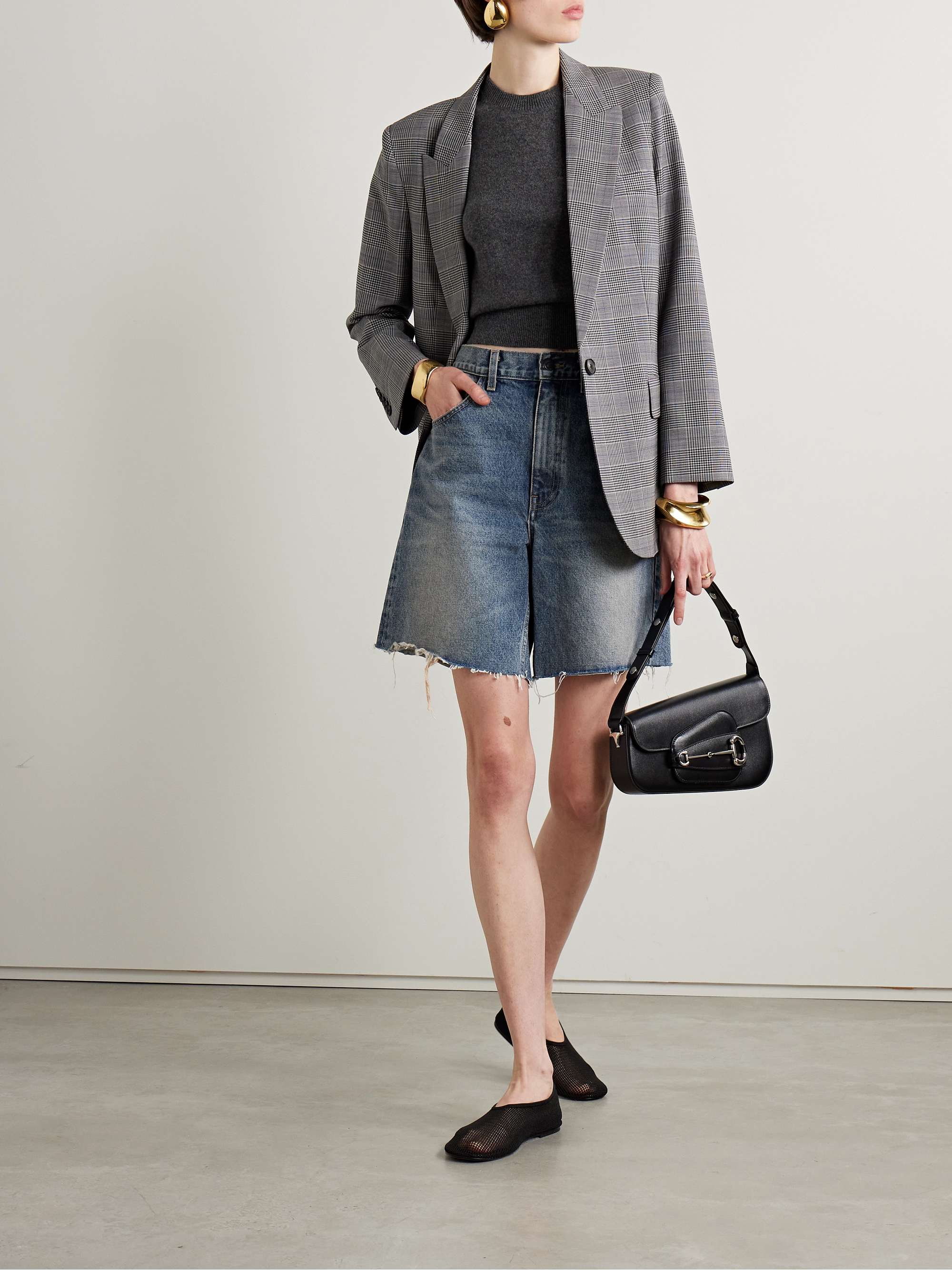 Russel frayed denim shorts view