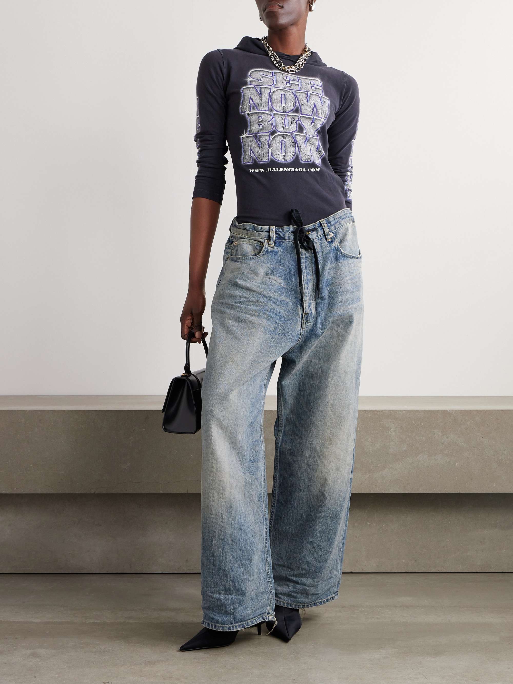 Distressed jeans view