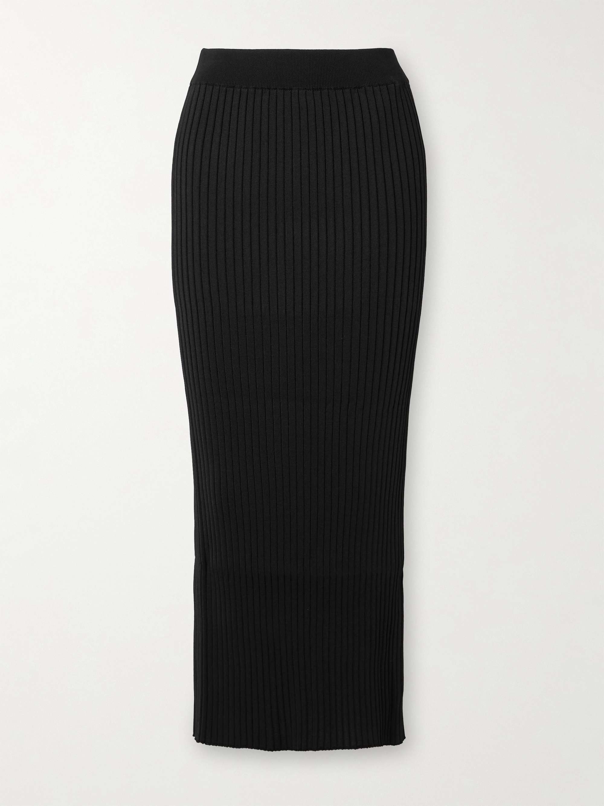 Ribbed-knit maxi skirt view