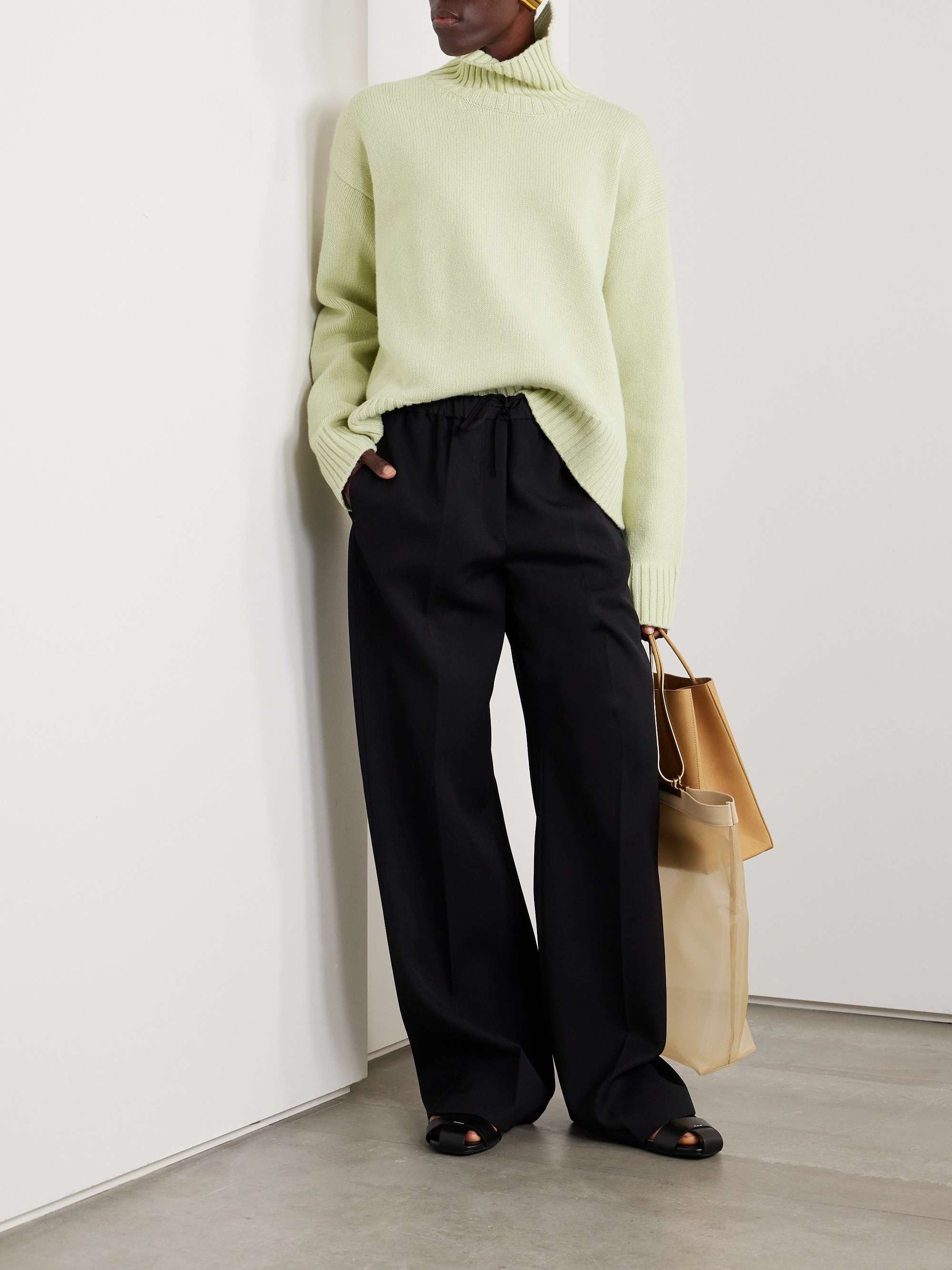 Cashmere-blend turtleneck sweater view