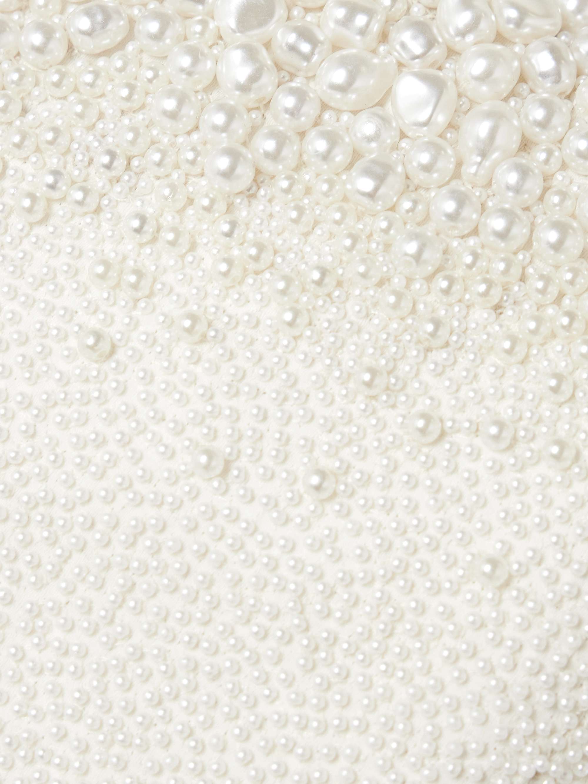 Olympia strapless faux pearl-embellished stretch-tulle mini dress view