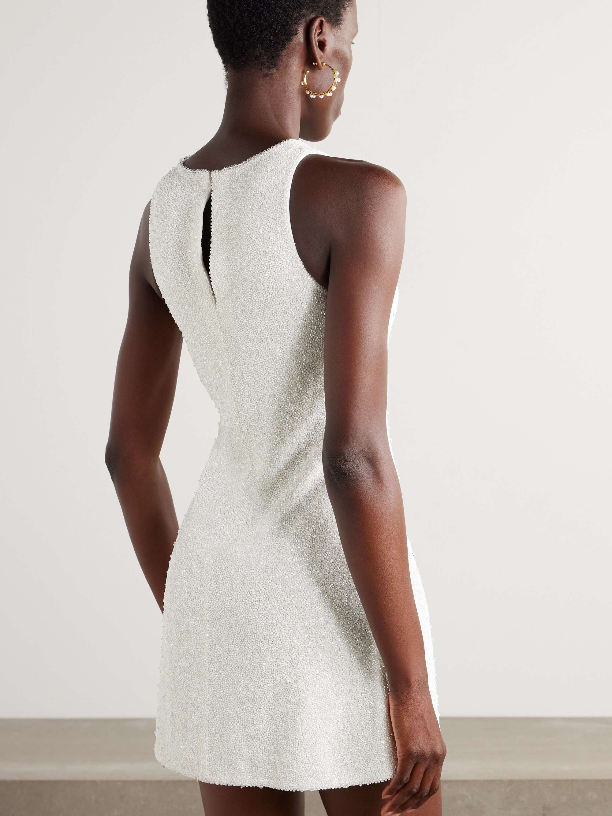 Lille bow-embellished stretch-tulle mini dress view