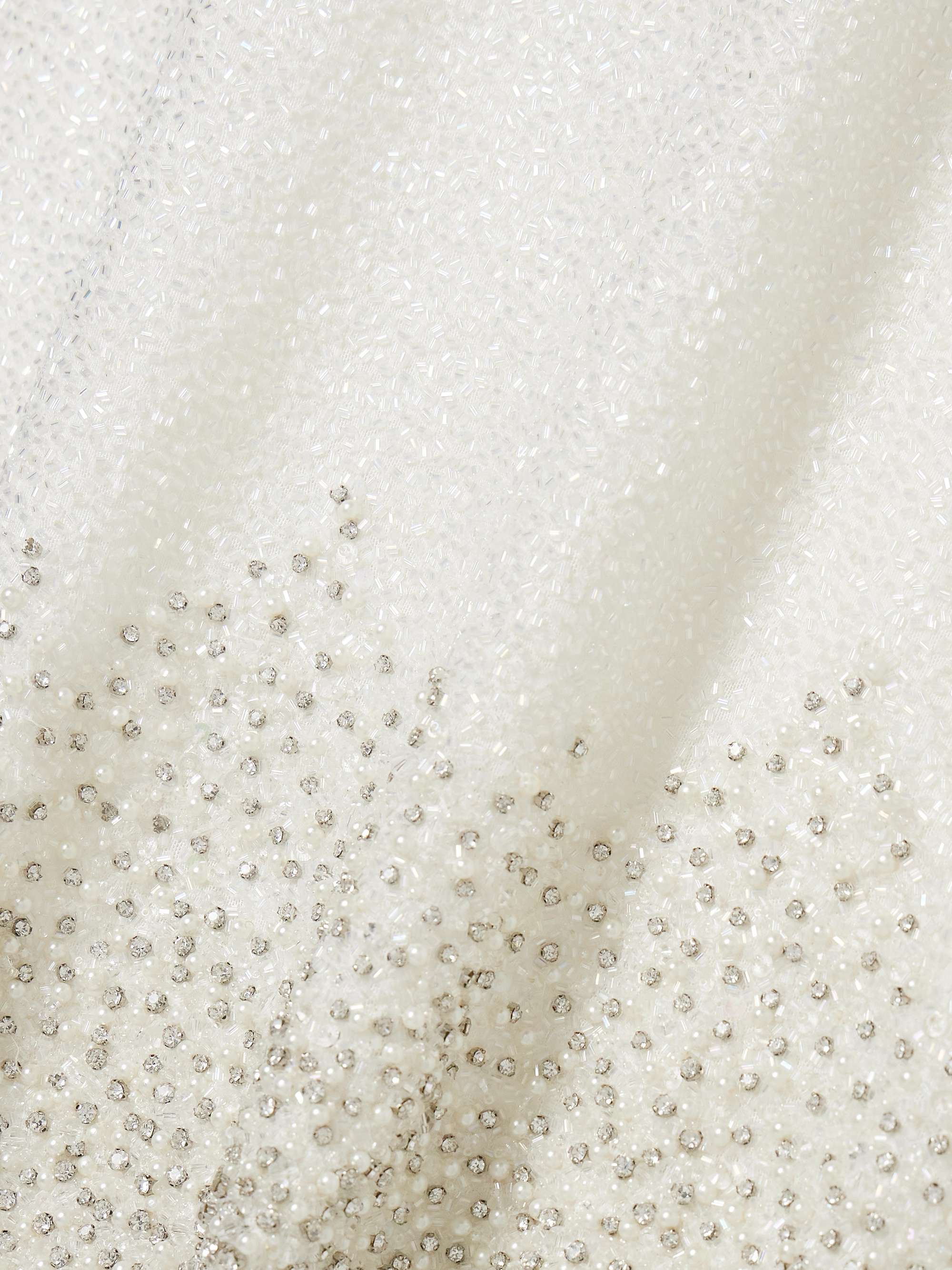Embellished scalloped stretch-tulle mini dress view