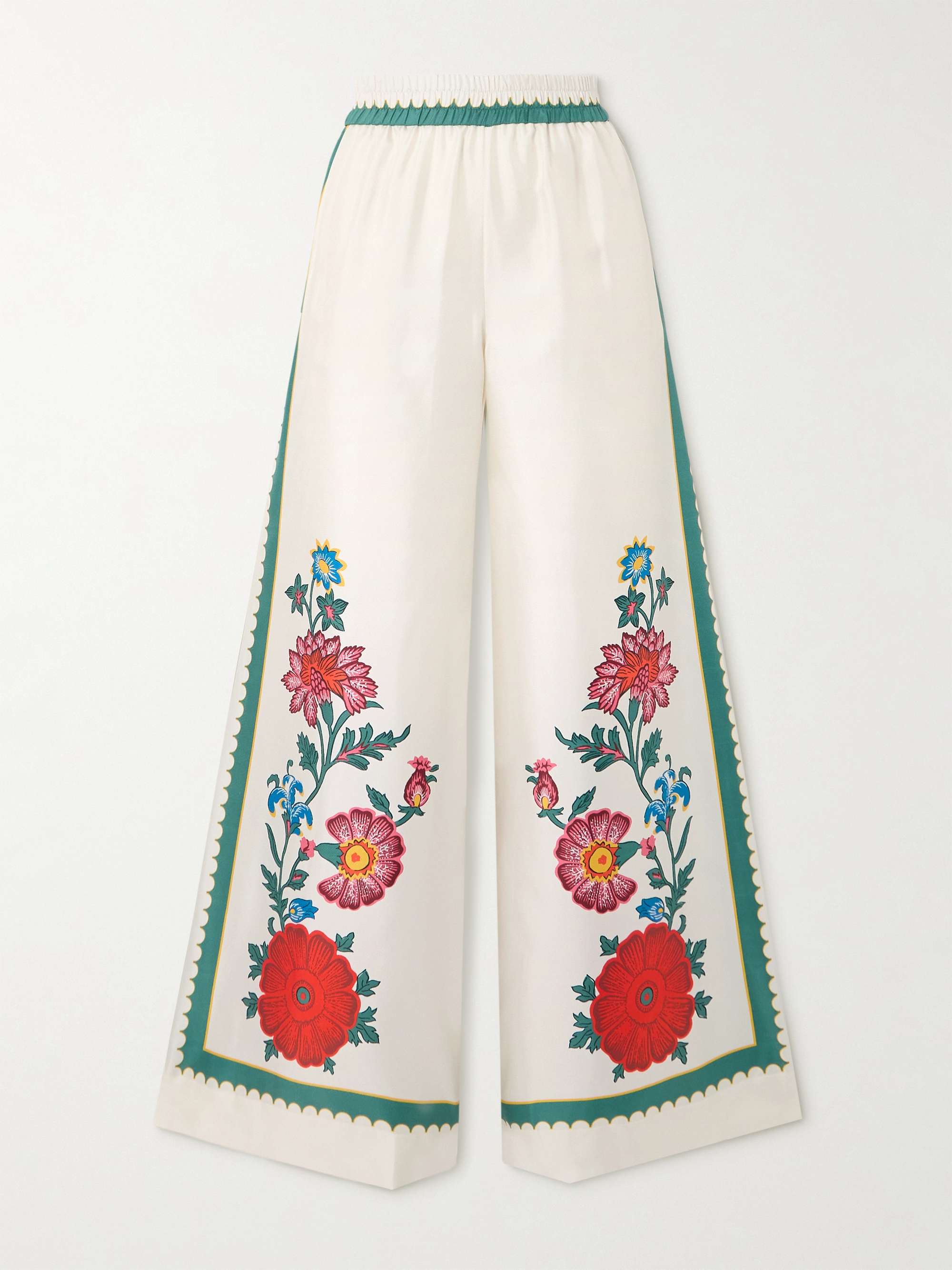 + Orlebar Brown floral-print silk-twill wide-leg pants view