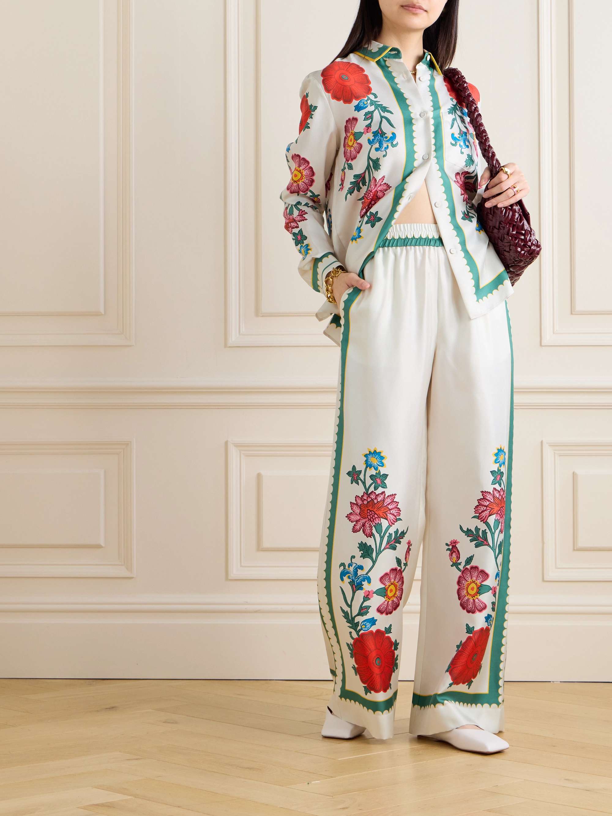 + Orlebar Brown floral-print silk-twill wide-leg pants view