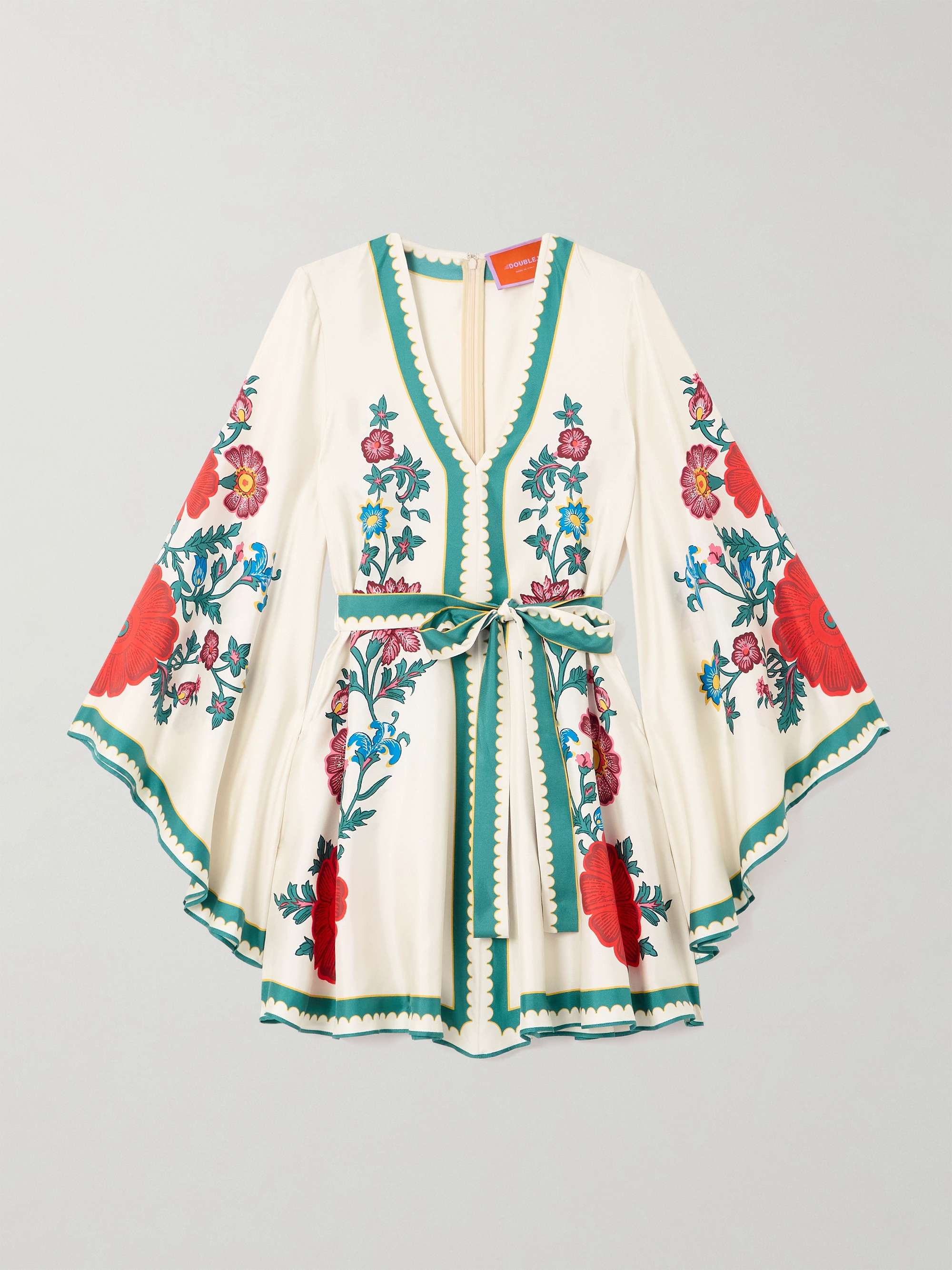+ Orlebar Brown Magnifico belted floral-print silk-twill mini dress view