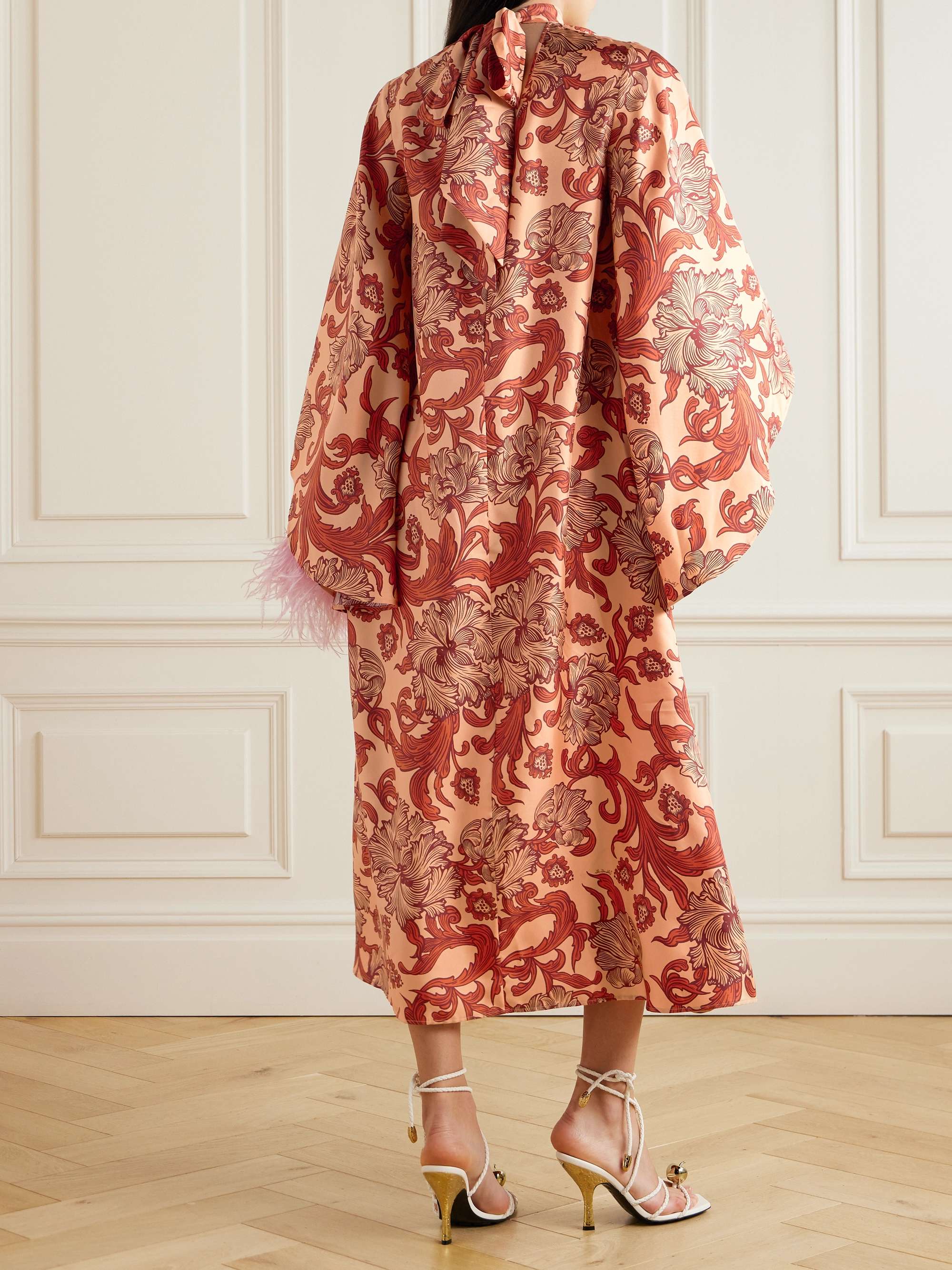Magnifico printed silk-twill maxi dress view