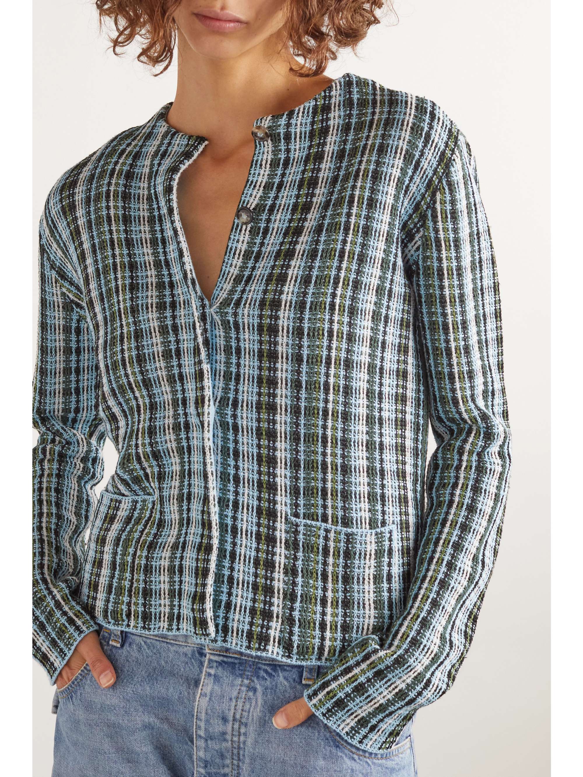 Cotton-blend tweed cardigan view