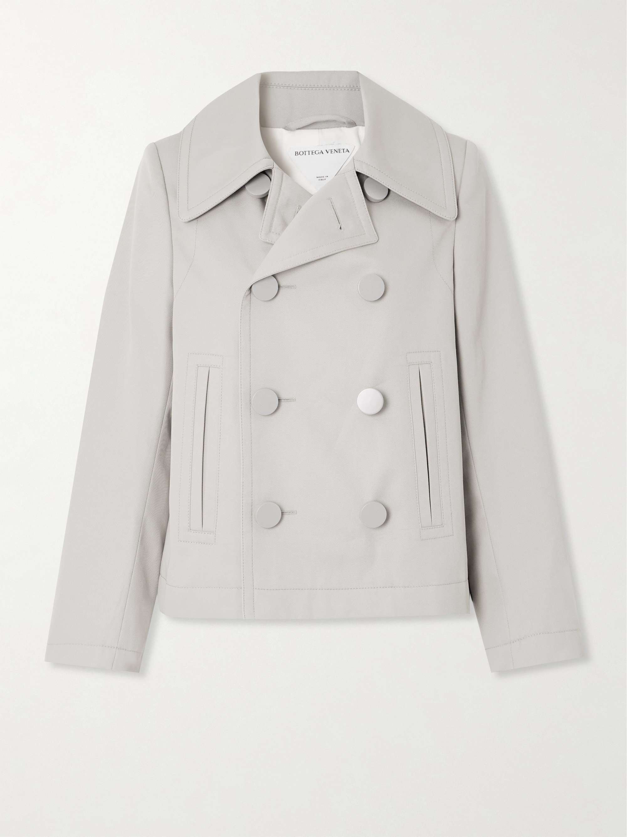 Double-breasted cotton-twill jacket view