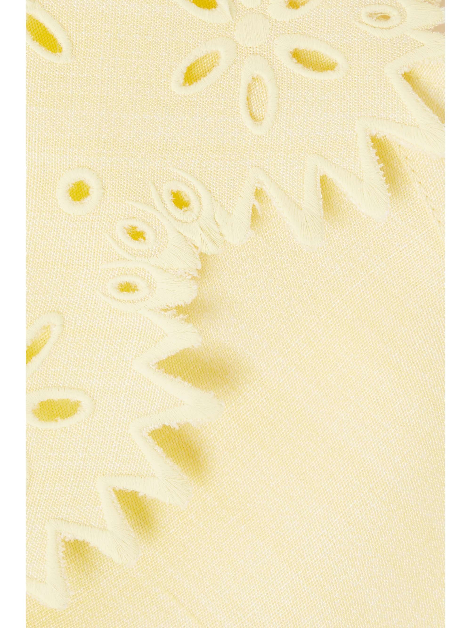 Layered broderie anglaise top view