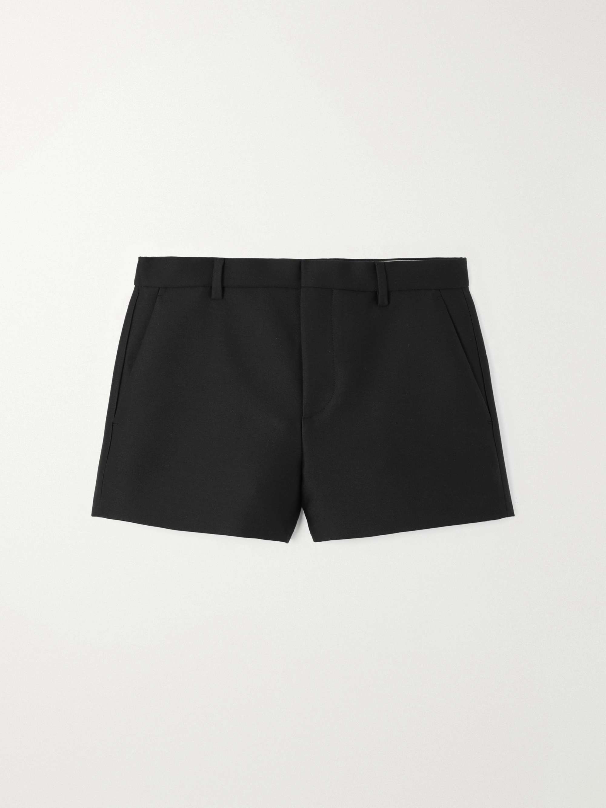 Wool and silk-blend crepe shorts view