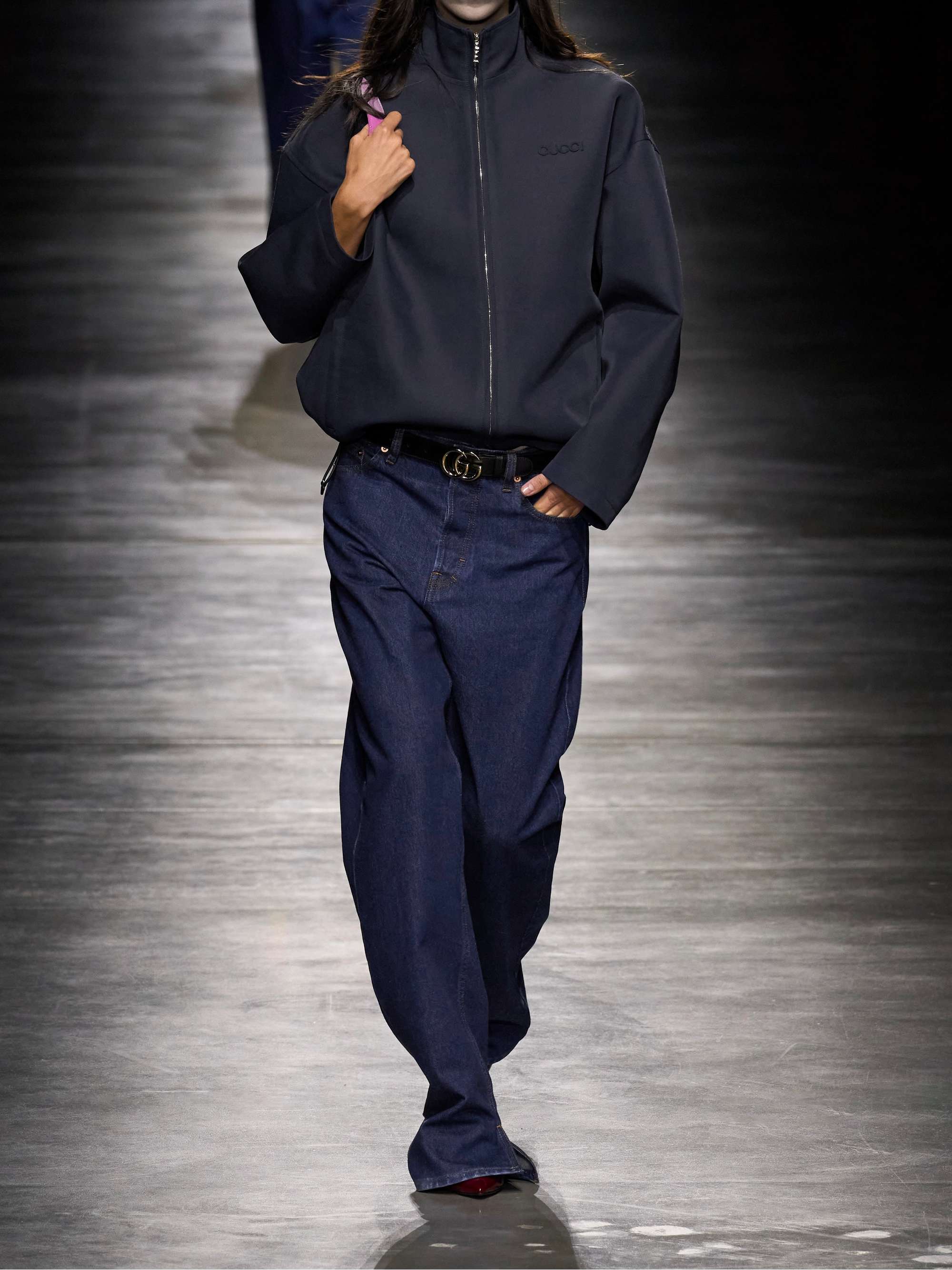 Embroidered wool-blend jacket view