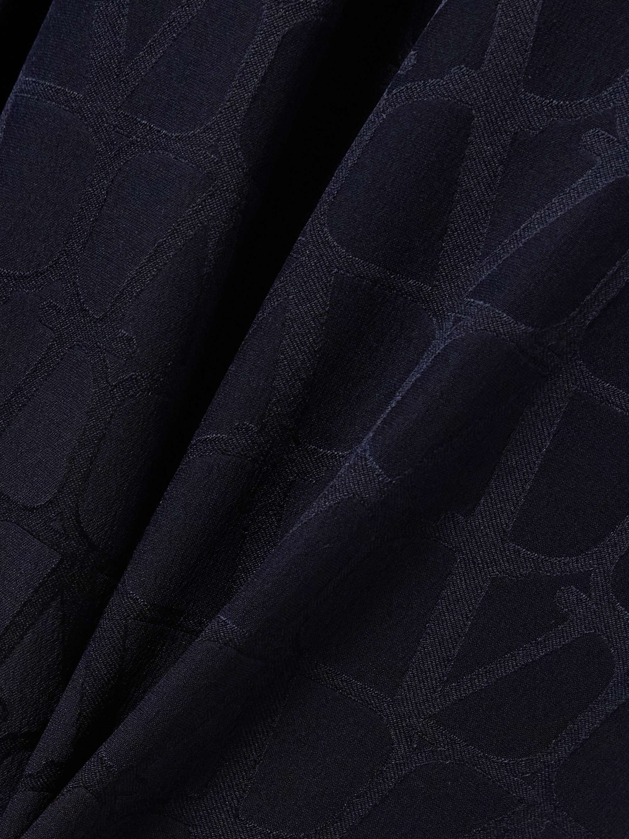 Cropped silk satin-jacquard pajama-style pants view