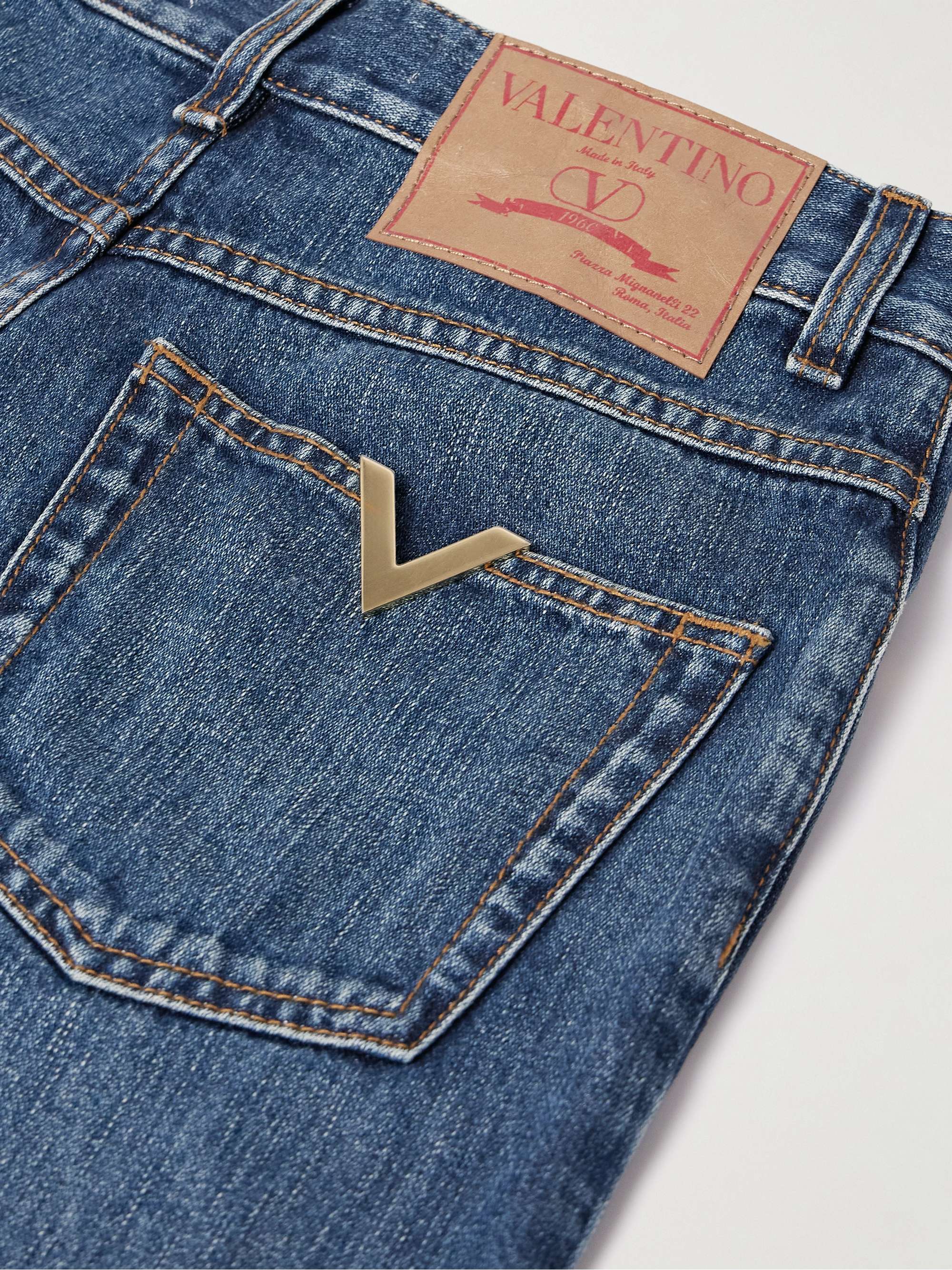 Embellished high-rise flared jeans view