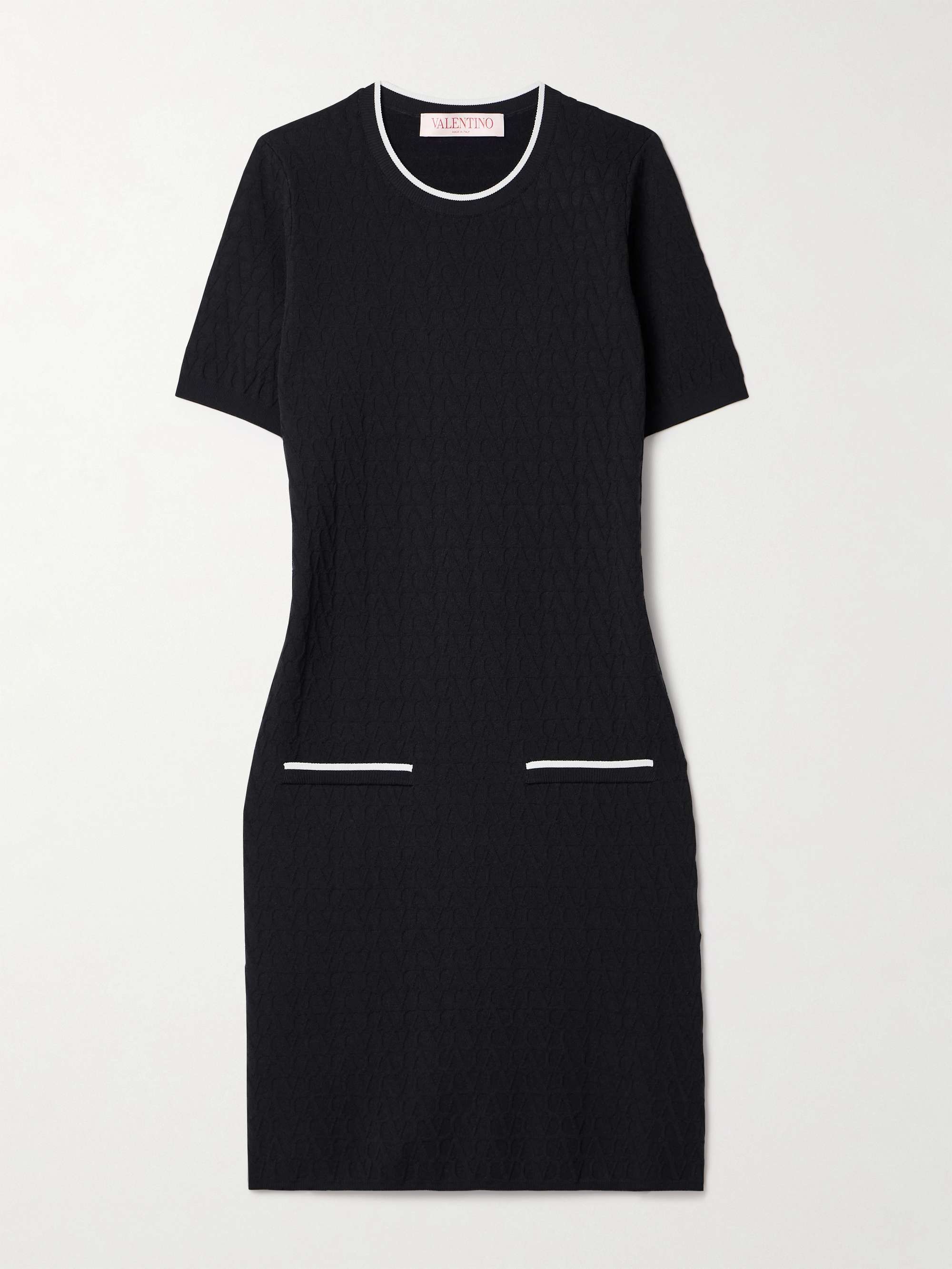 Jacquard-knit mini dress view