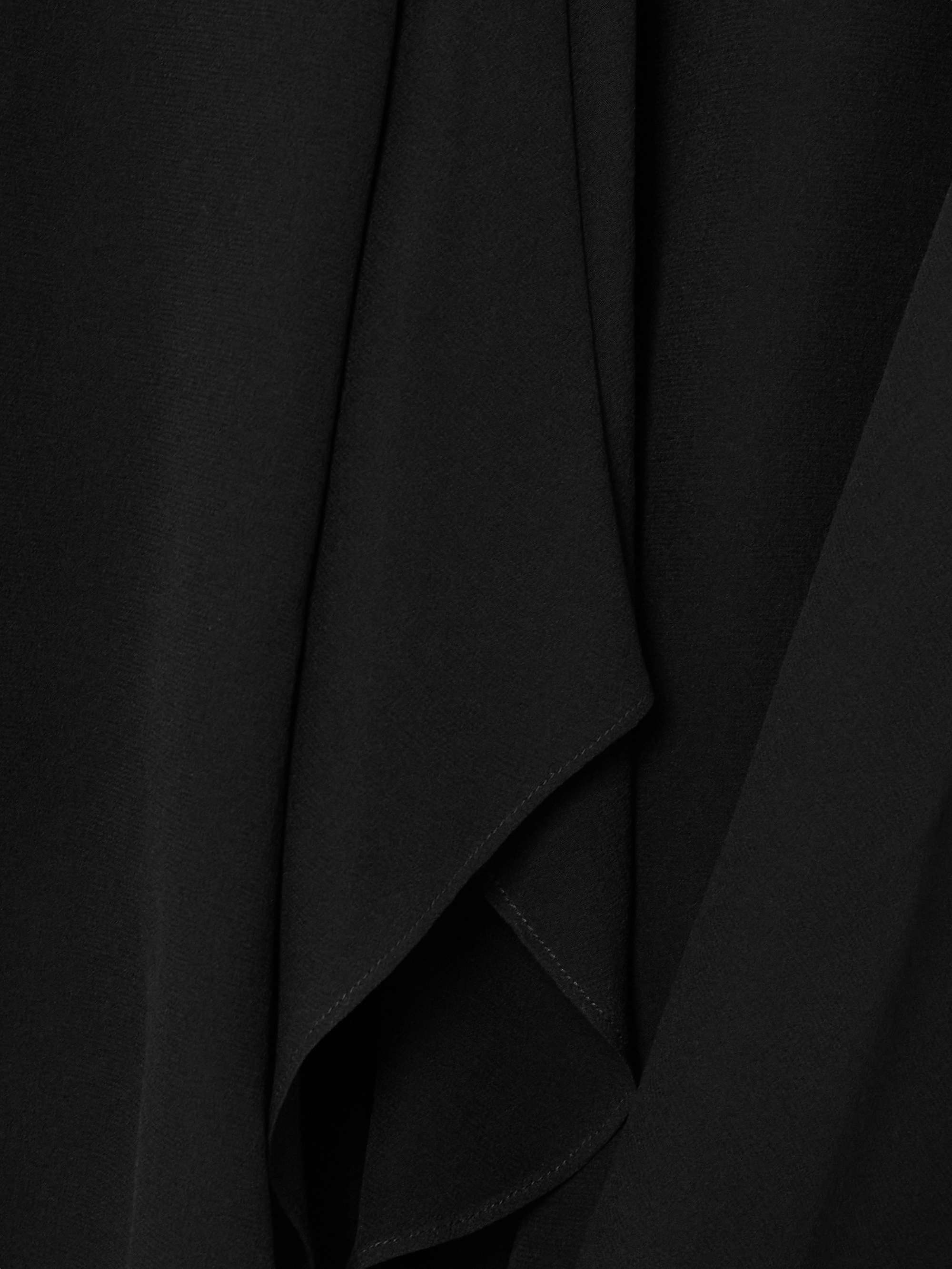 Asymmetric layered pleated silk-georgette midi skirt view