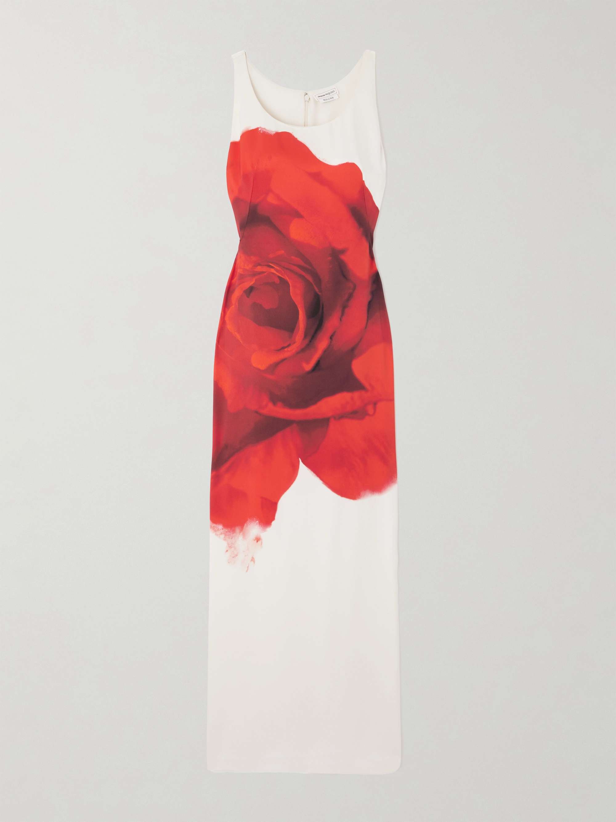 Floral-print silk-satin maxi dress view