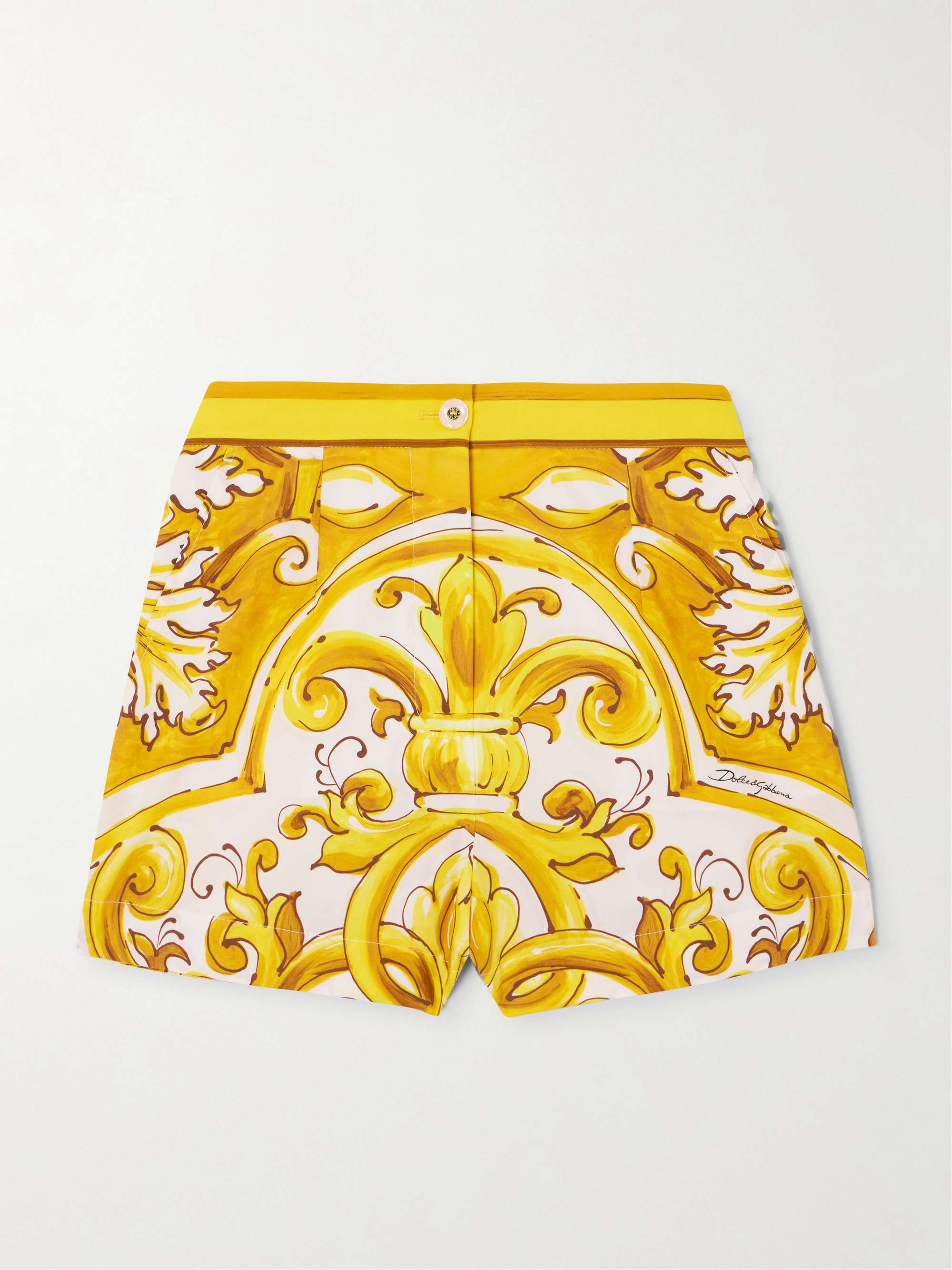 Maiolica printed cotton-poplin shorts view