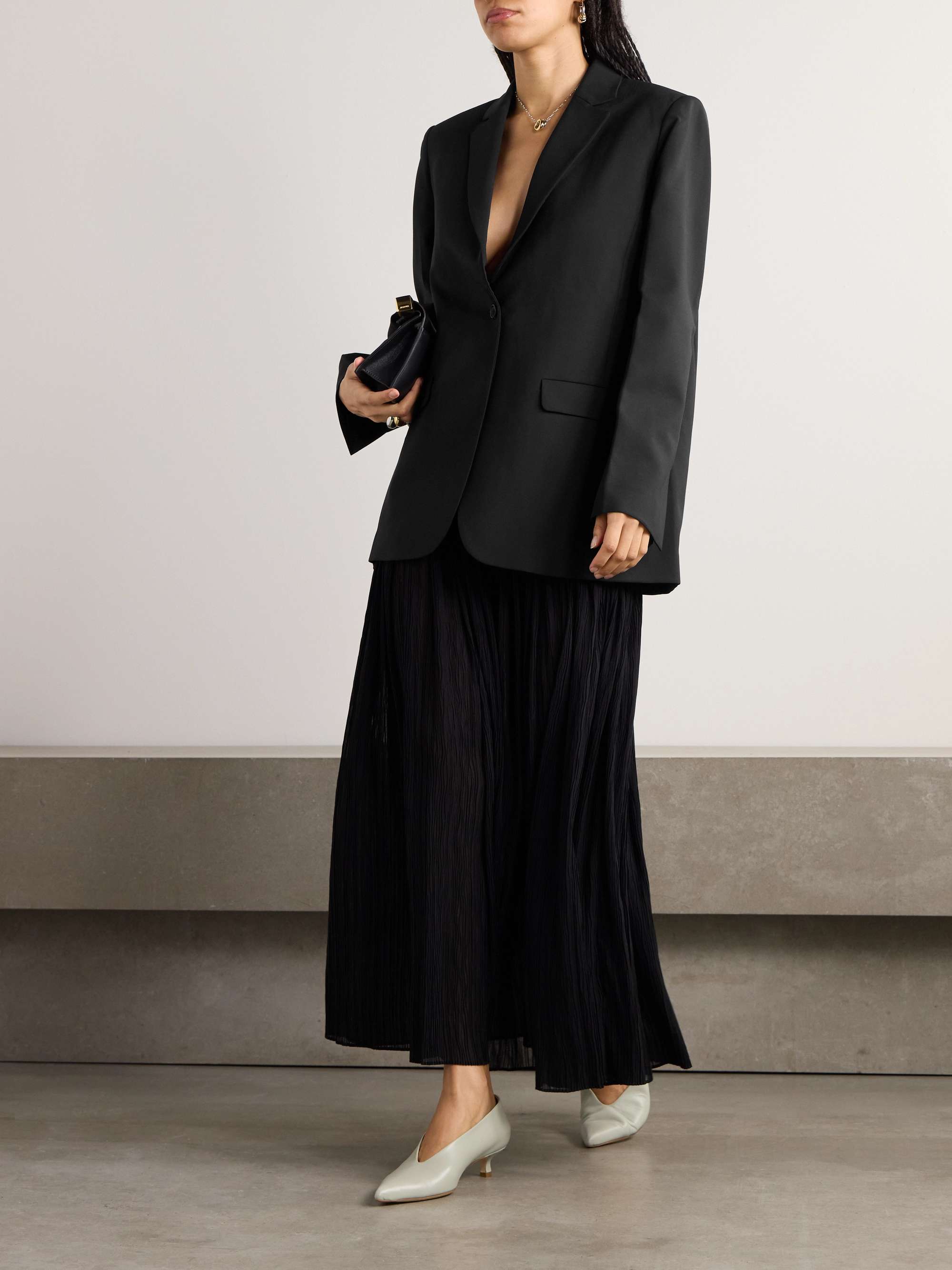 Oversized wool-blend blazer view