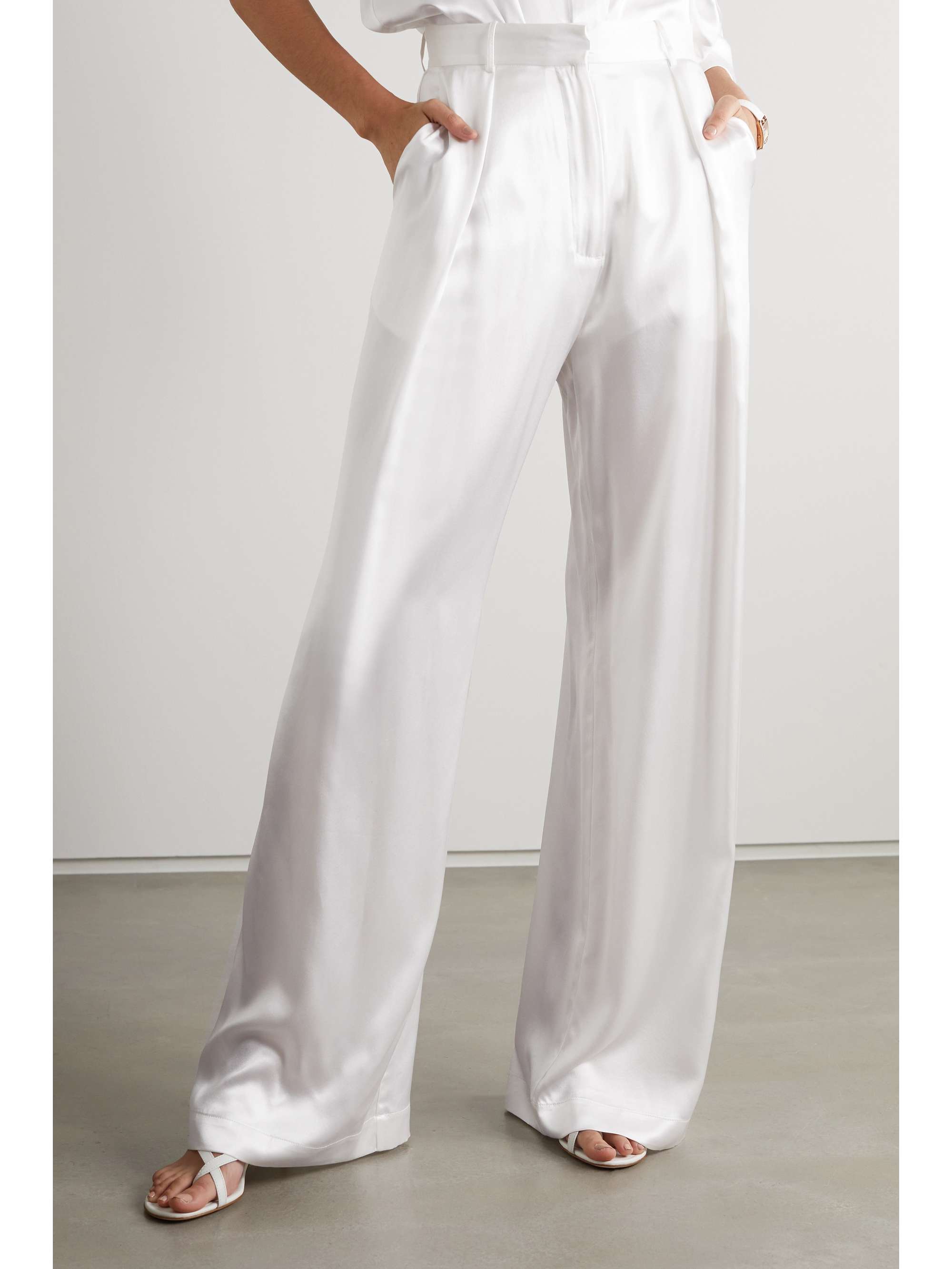 Boy silk-satin wide-leg pants view