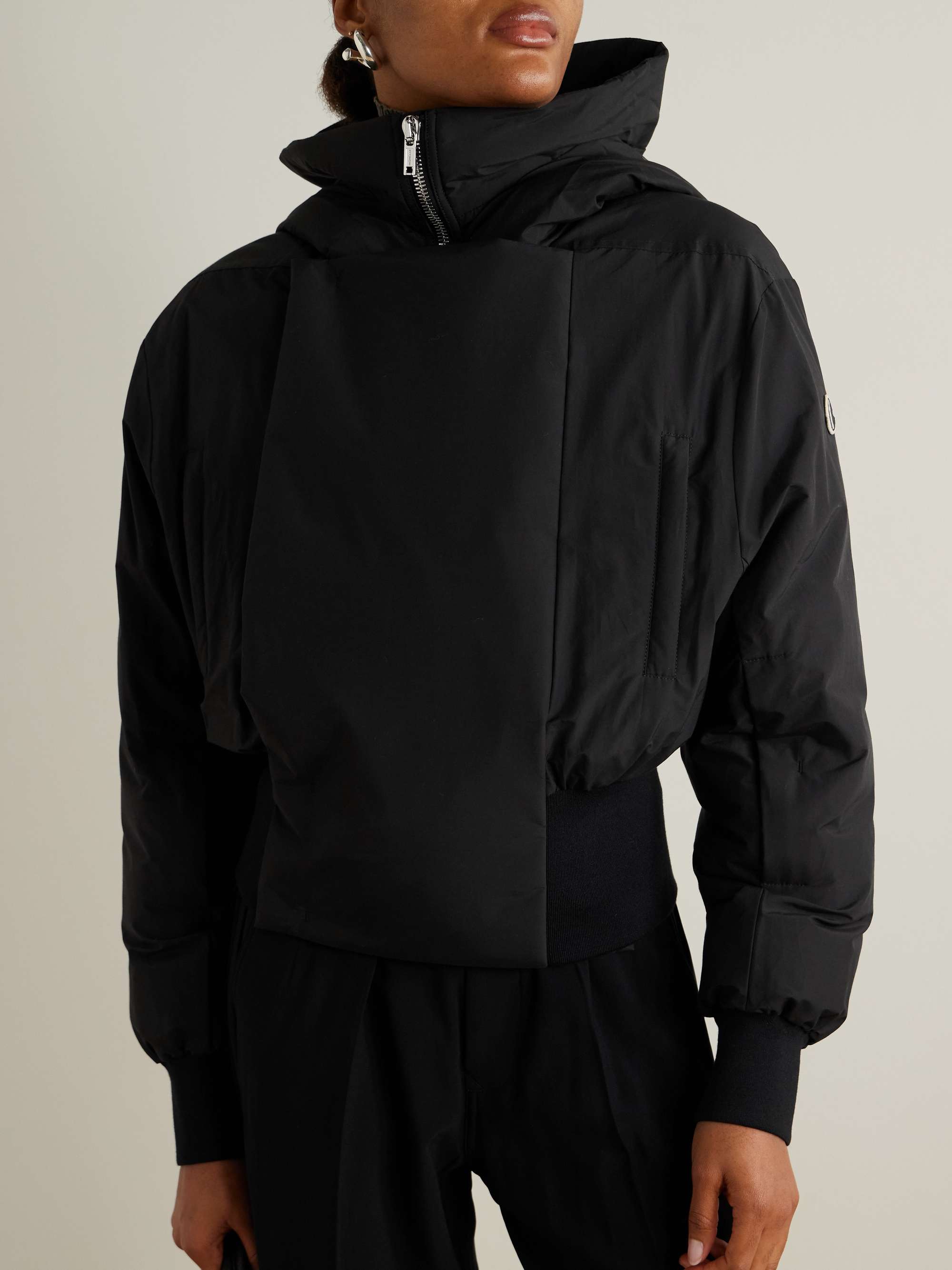 + Moncler Alice hooded appliquéd cotton-blend down jacket view