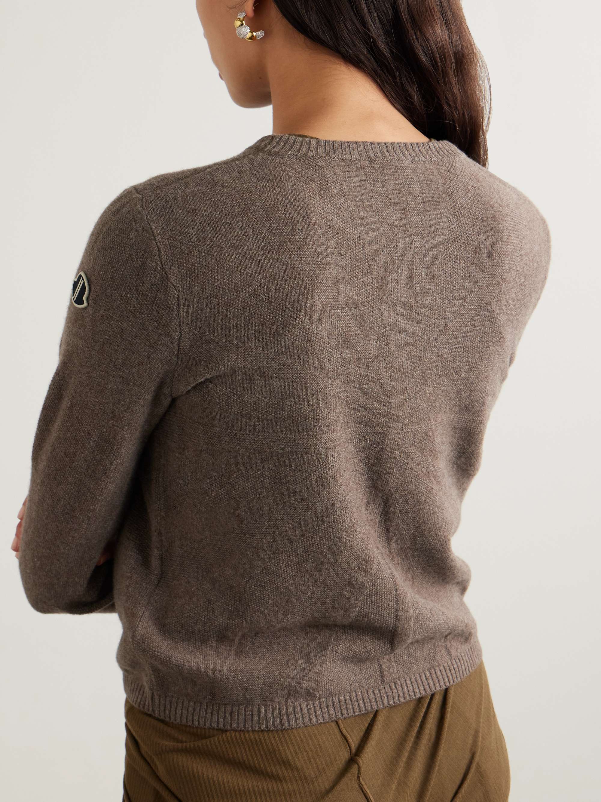 + Moncler Biker jacquard-knit wool and cashmere-blend sweater view