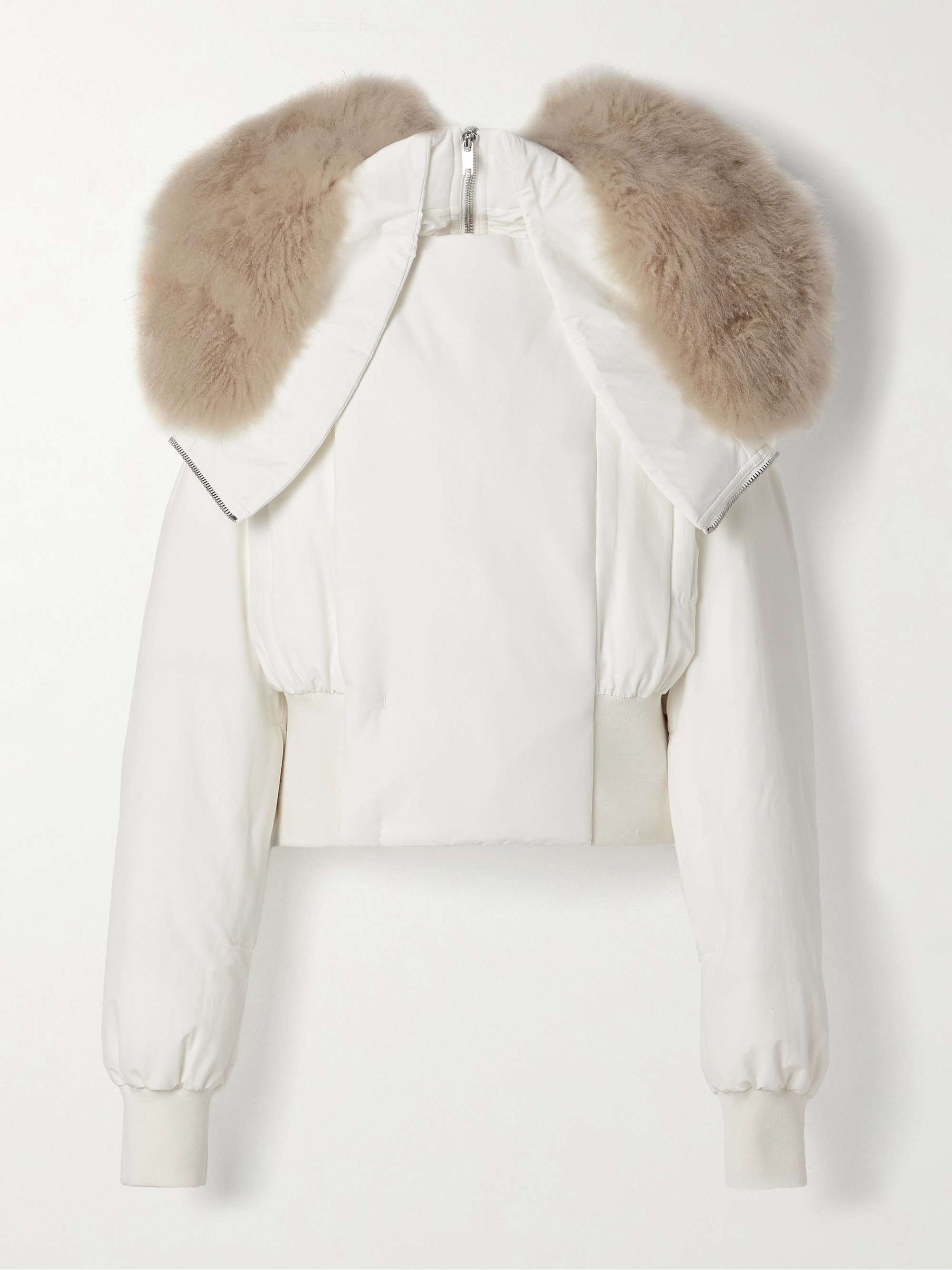 + Moncler Alice hooded shearling-trimmed quilted shell down jacket view