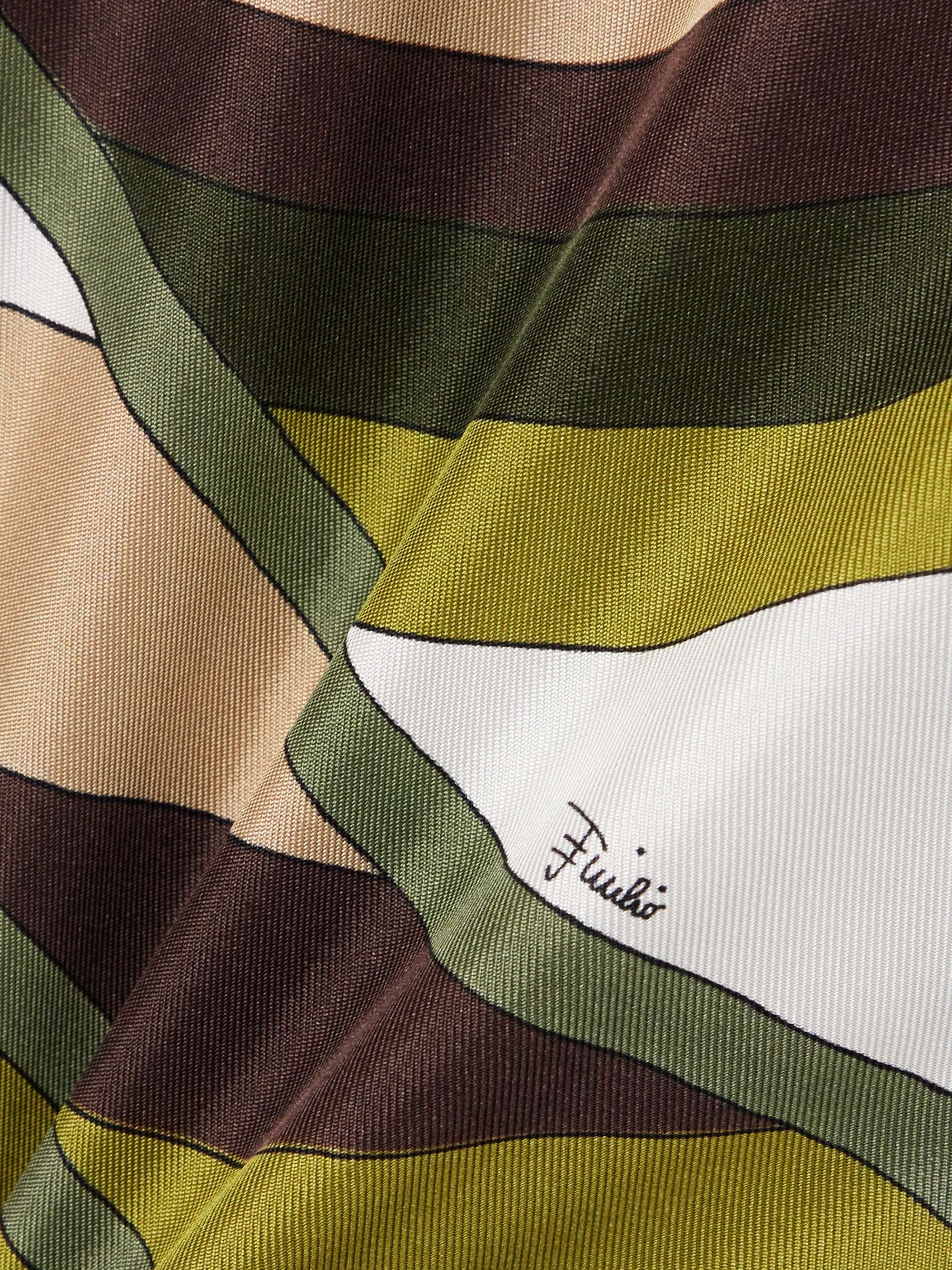 Bead-embellished printed silk-twill kaftan view