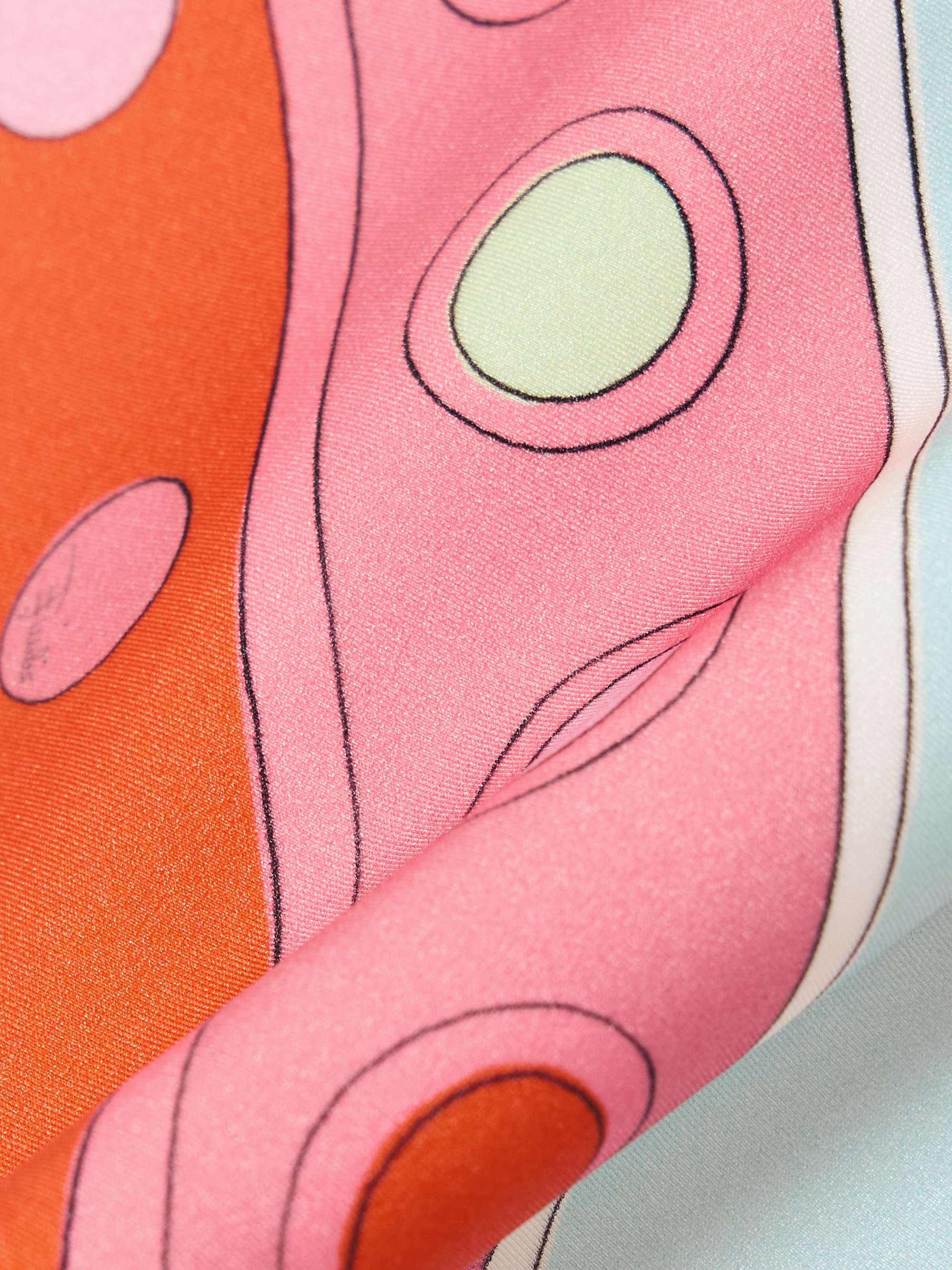 Printed satin-jersey dress view