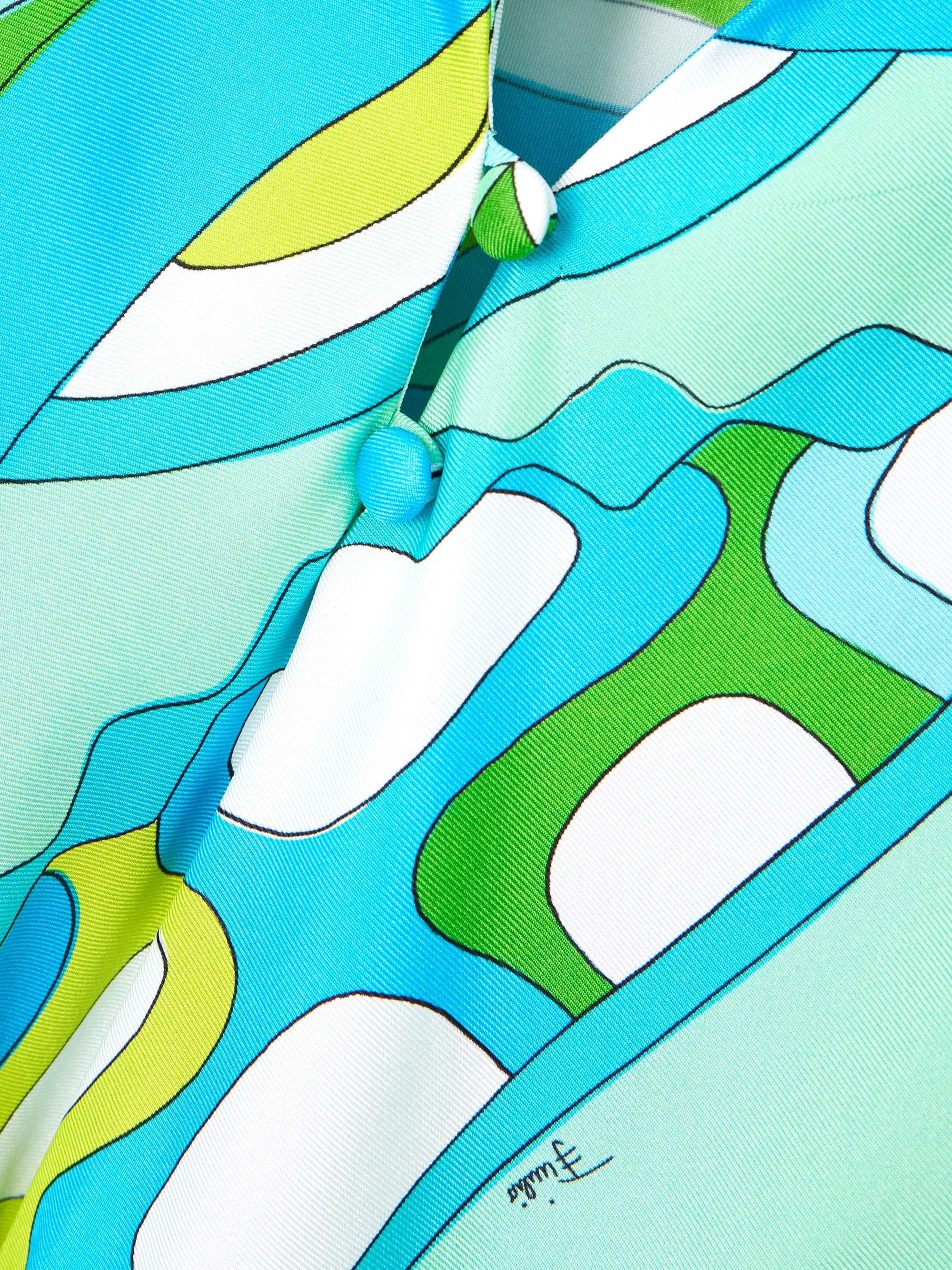 Printed silk-twill kaftan view