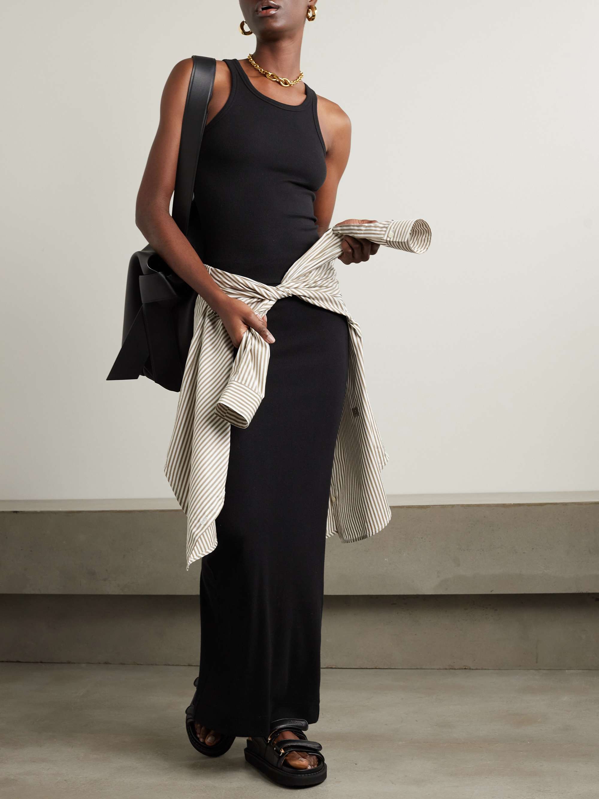 Emma ribbed stretch-jersey maxi skirt view