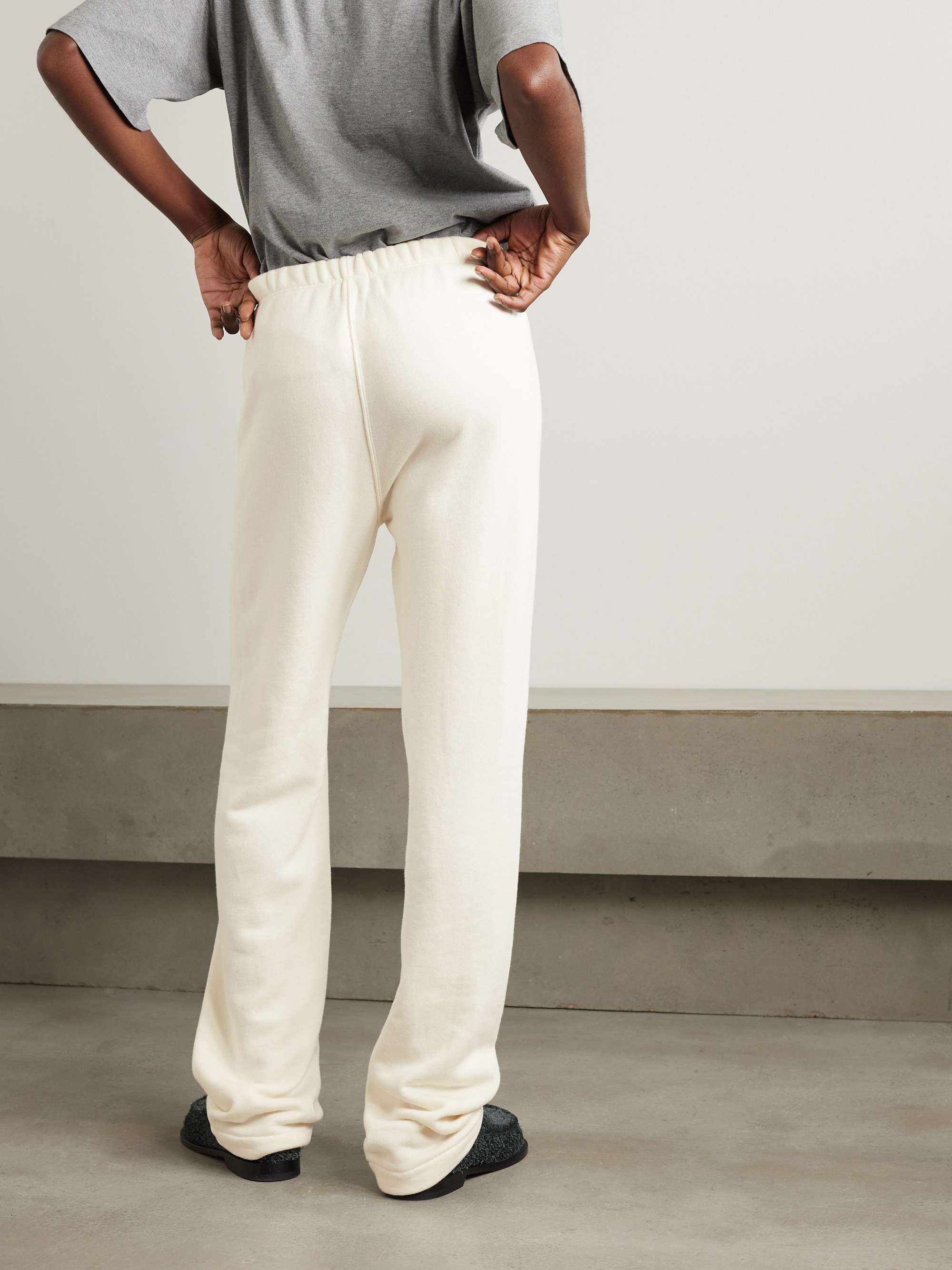 Cotton and modal-blend jersey straight-leg sweatpants view