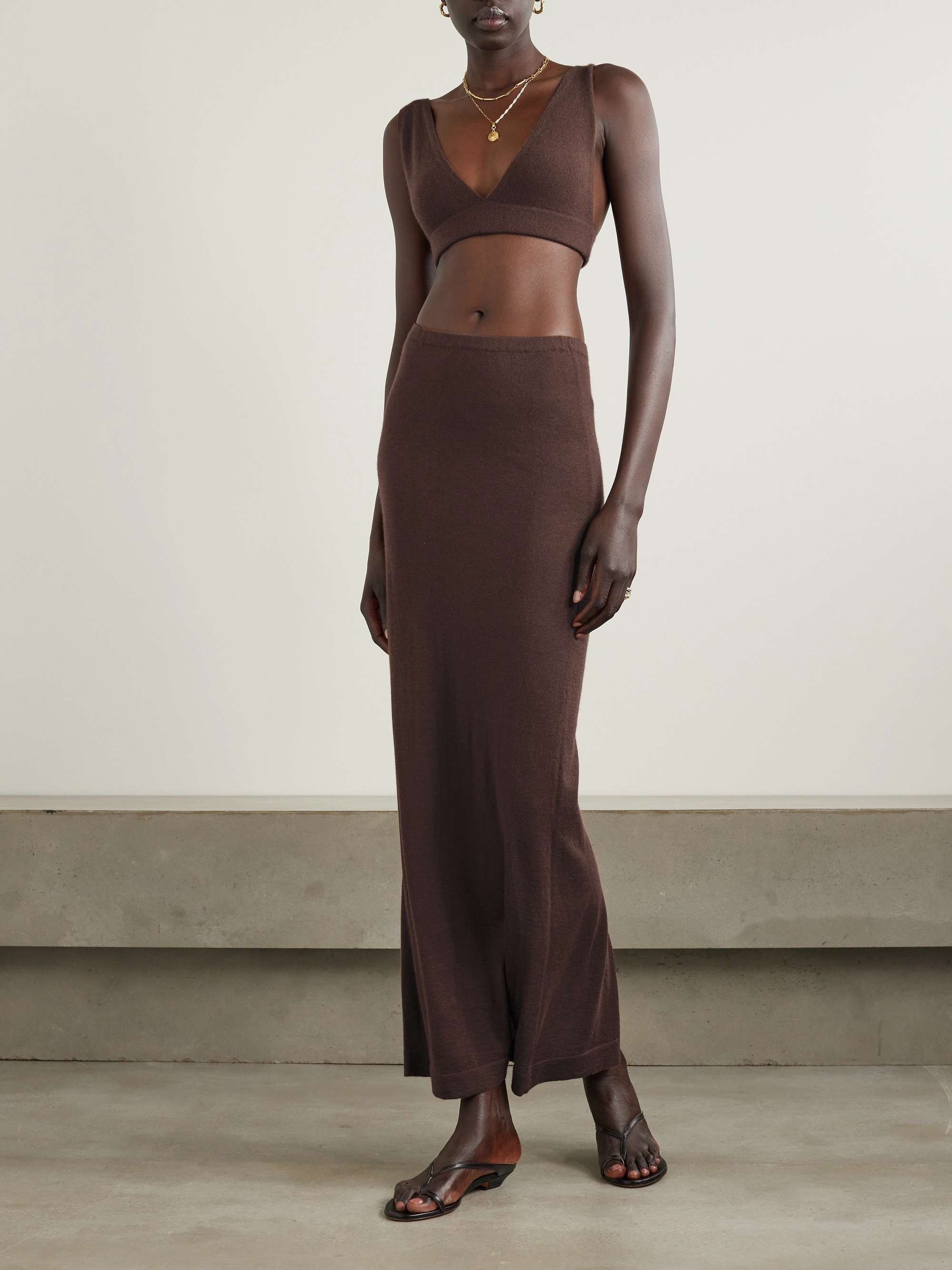 Emma cashmere maxi skirt view